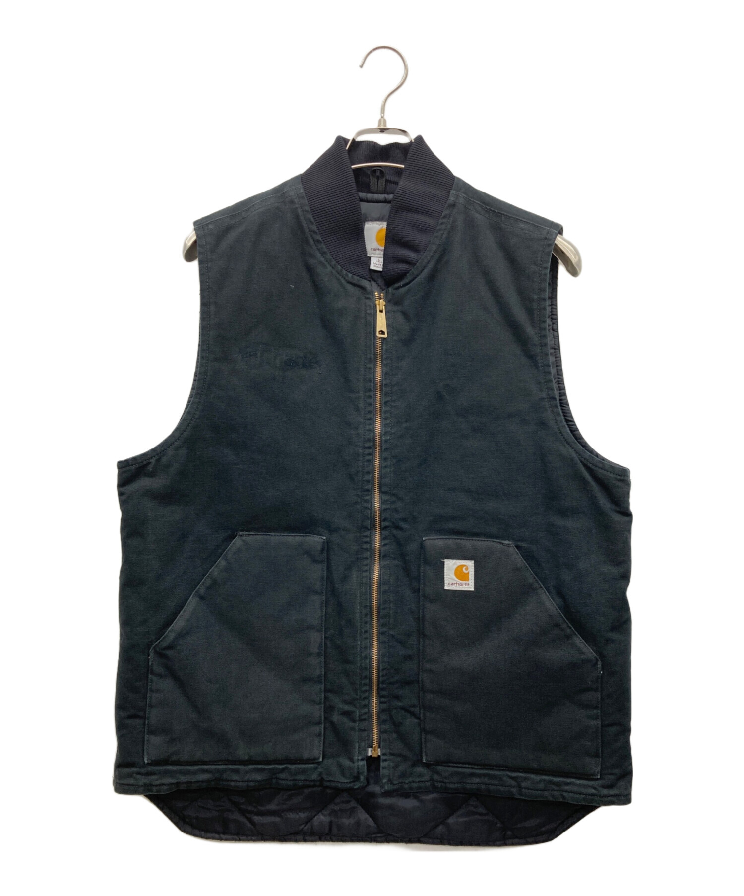 中古・古着通販】CarHartt (カーハート) ダック地中綿ベスト ブラック