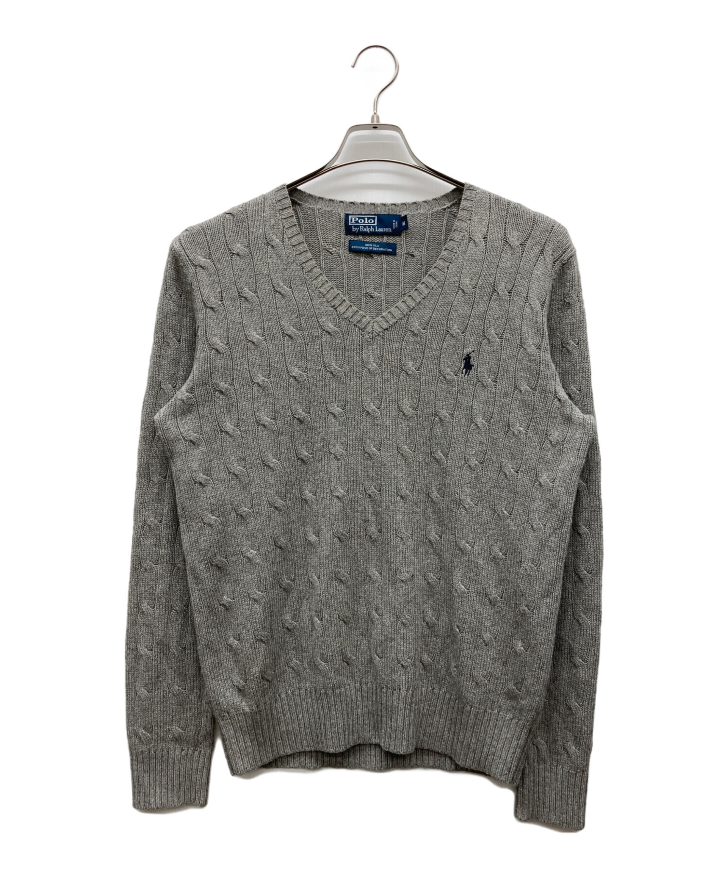 コーマックポロ　グレー　Mサイズ　新品未使用 中古・古着通販】POLO RALPH LAUREN (ポロ・ラルフローレン) Vネック