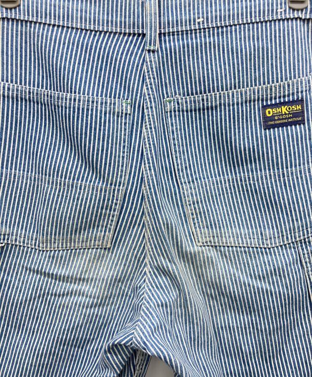 野*プ様 ヒッコリーパンツ　オシュコシュ　OSHKOSH 60s 70s ビンテージ60's70's○OSHKOSHヒッコリーストライプオーバーオール実寸