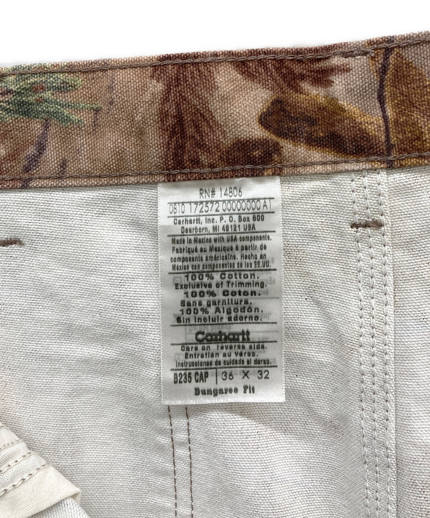 中古・古着通販】CarHartt (カーハート) リアルツリーカモペインター