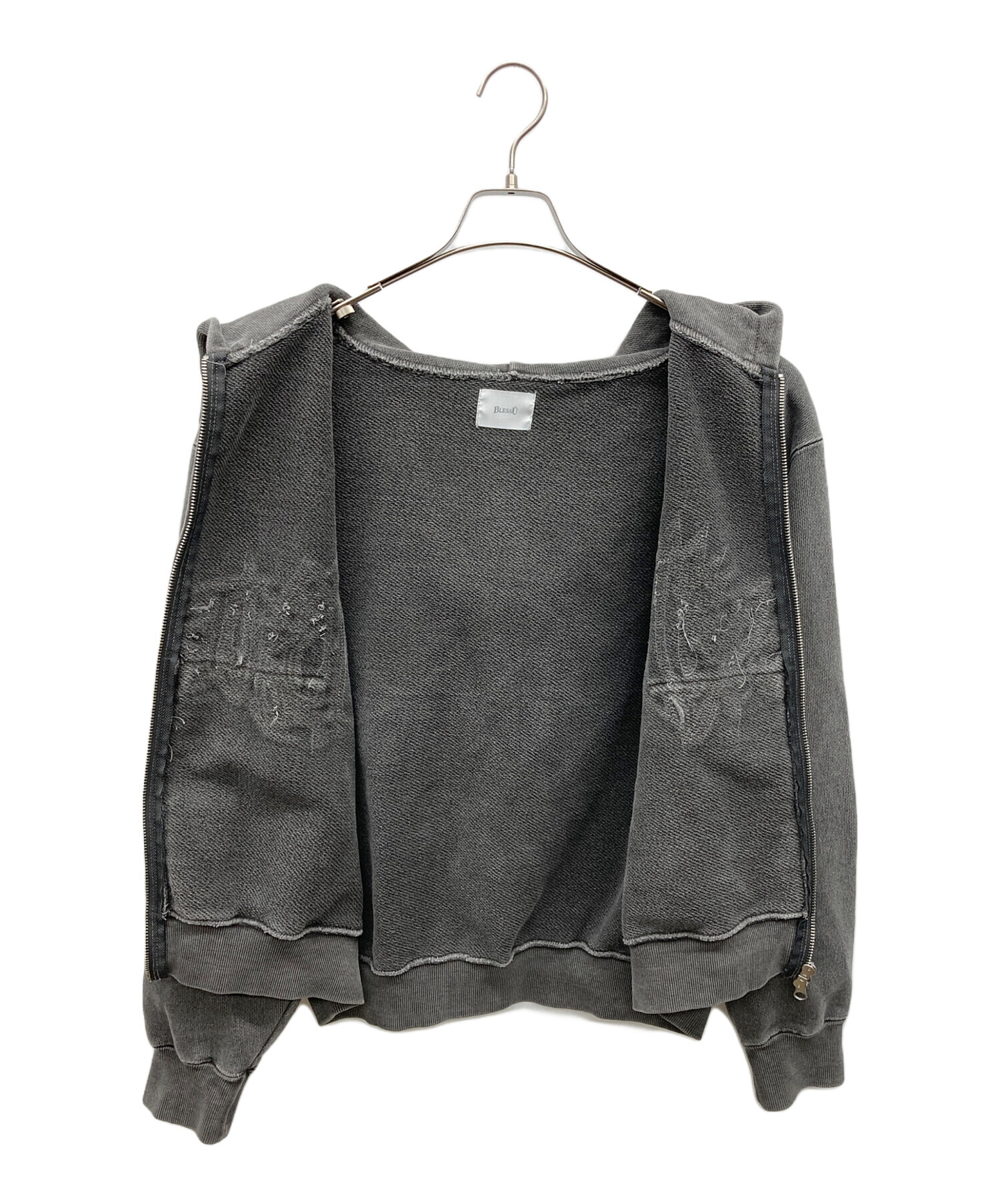 中古・古着通販】BLESS U (ブレスユー) ダブルジップパーカー グレー