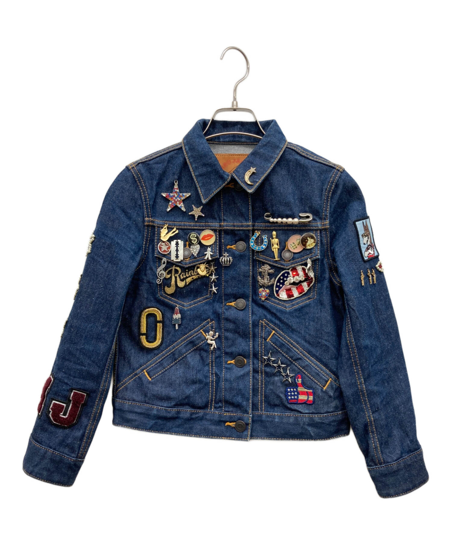 MARC JACOBS パフスリーブ　短丈デニムジャケット マークジェイコブス パフスリーブ デニムジャケット 短丈 - メルカリ