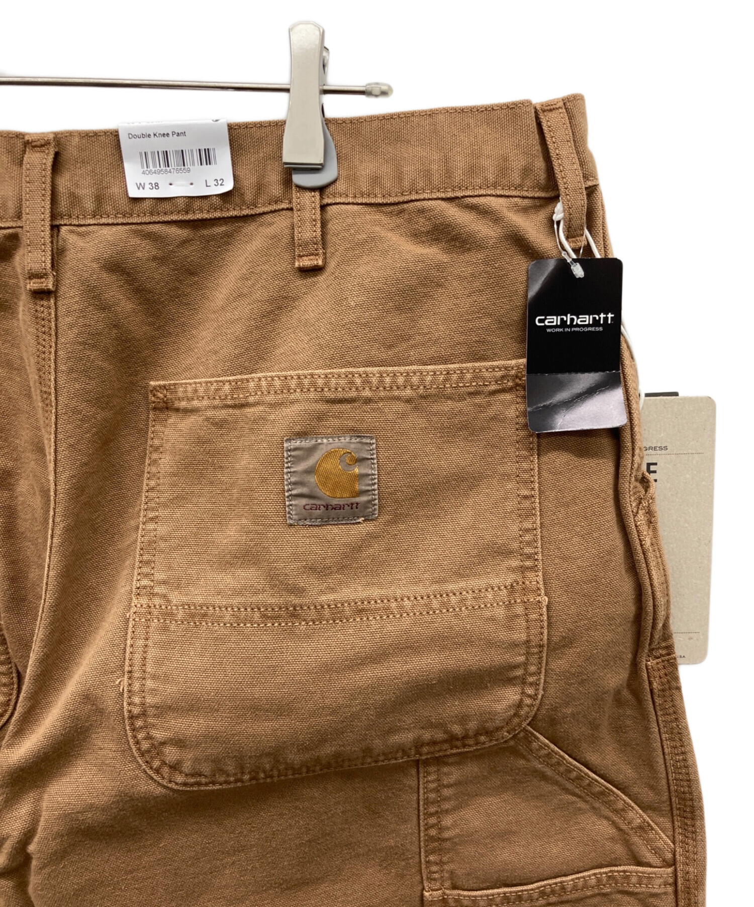 古着 Carhartt ダック パンツ カーペンター ブラウン ワイド ワーク 古着 80s USA製 Carhartt ブラウン ダック Wニー ペインター ワーク
