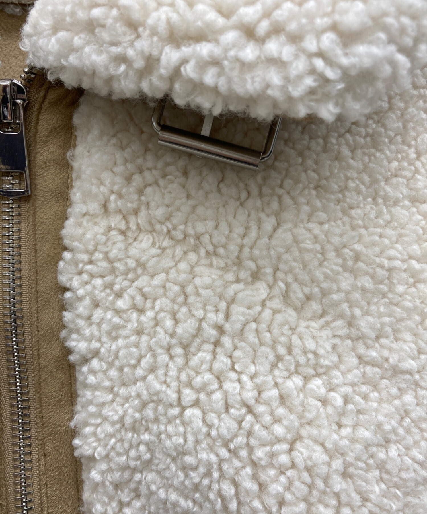 中古・古着通販】ZARA (ザラ) ボアダブルフェイスジャケット ホワイト 