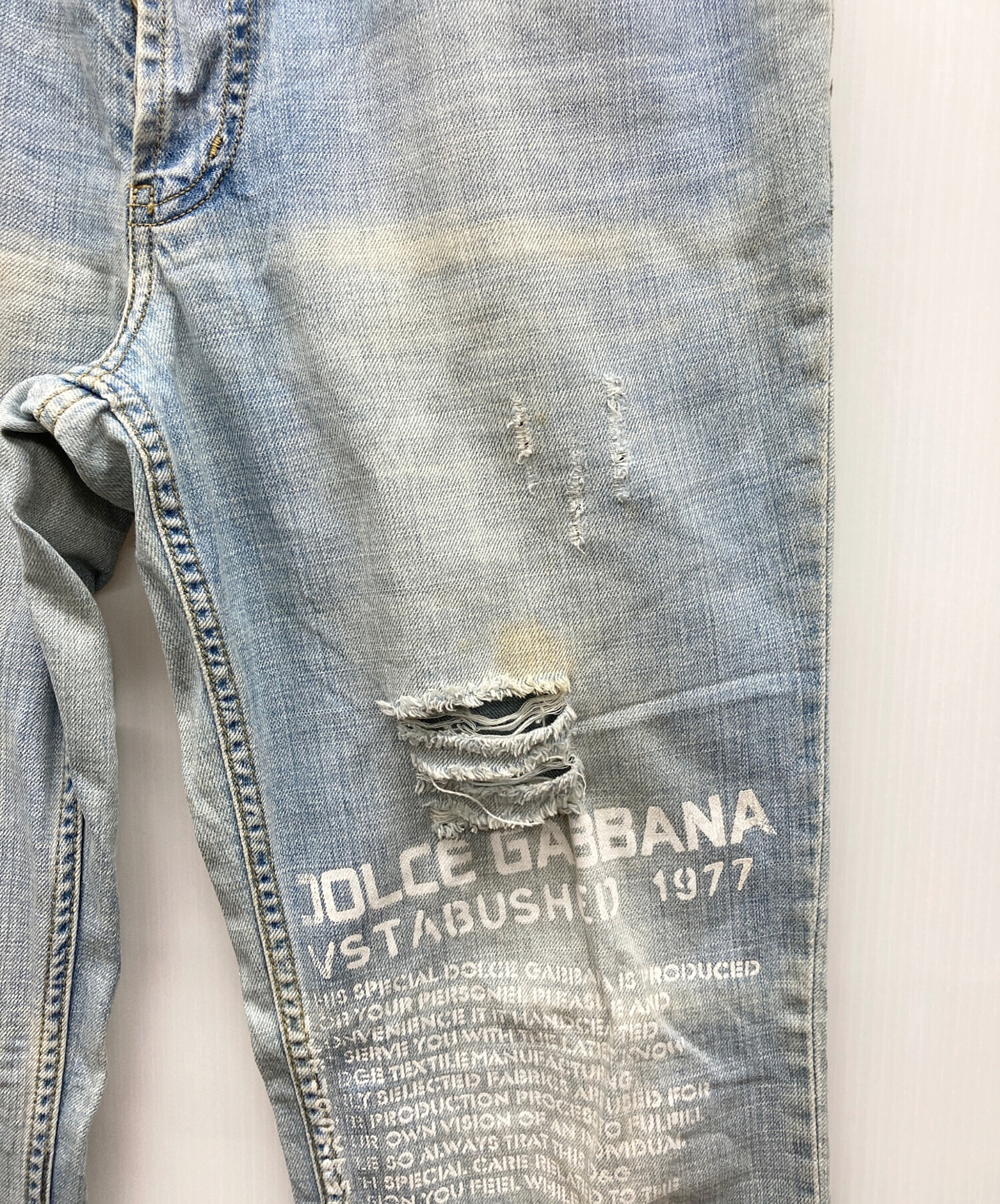 中古・古着通販】DOLCE & GABBANA (ドルチェ＆ガッバーナ) ダメージ 