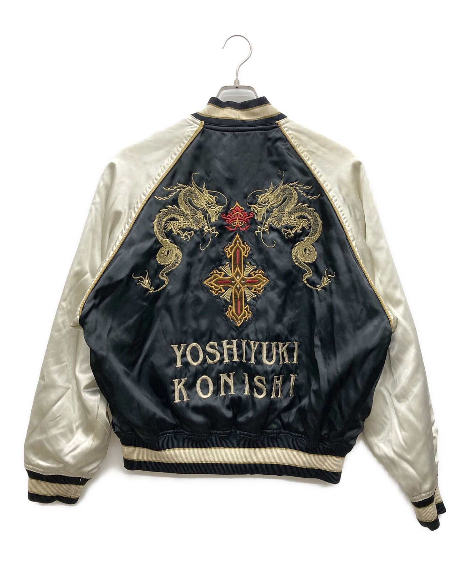 YOSHIYUKI KONISHI.ヨシユキコニシ.ネイビー 鷲刺繍 スカジャン 中古・古着通販】YOSHIYUKI KONISHI (ヨシユキコニシ) スカジャン