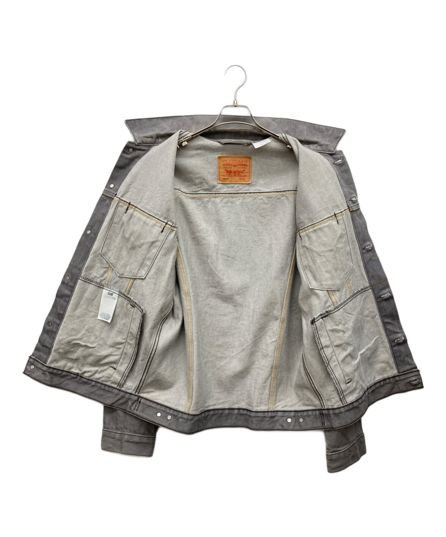 中古・古着通販】LEVI'S (リーバイス) デニムジャケット グレー サイズ