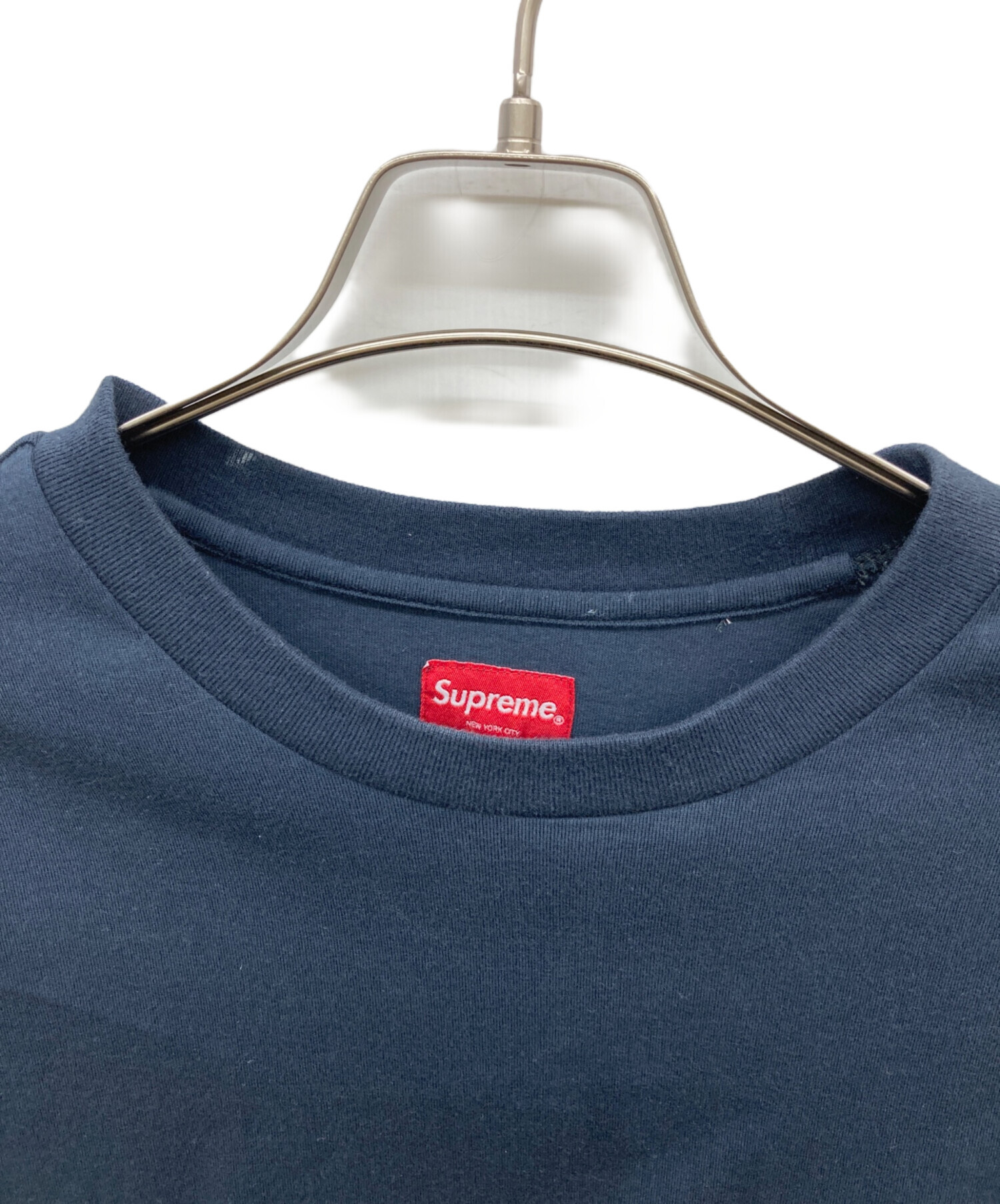 Supreme 長袖シャツ ネイビー L 中古・古着通販】Supreme (シュプリーム) 袖ロゴ長袖Tシャツ ネイビー