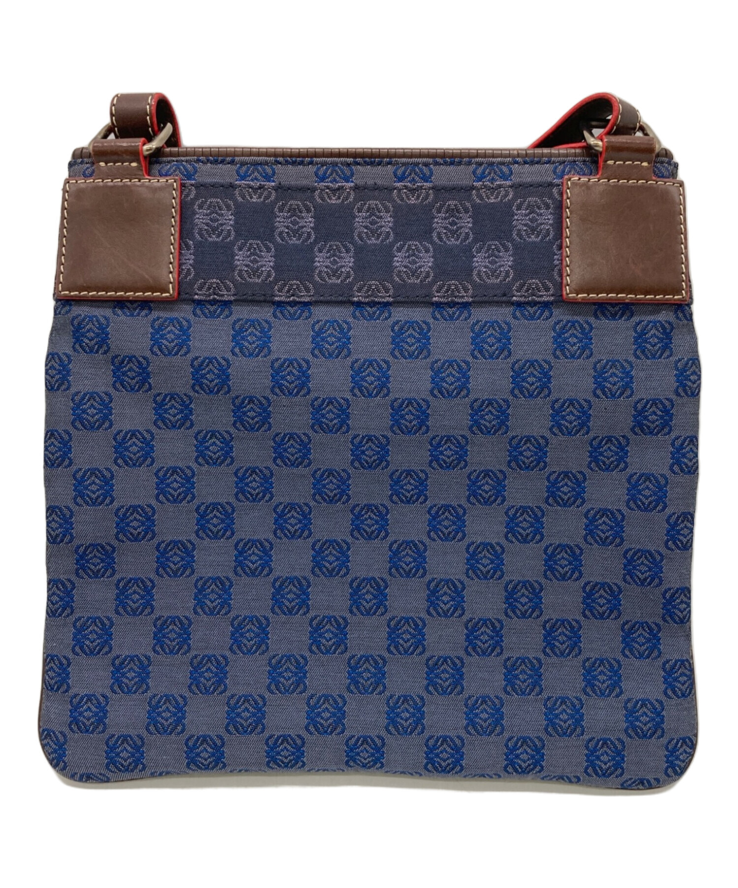 中古・古着通販】LOEWE (ロエベ) アナグラムショルダーバッグ ネイビー 