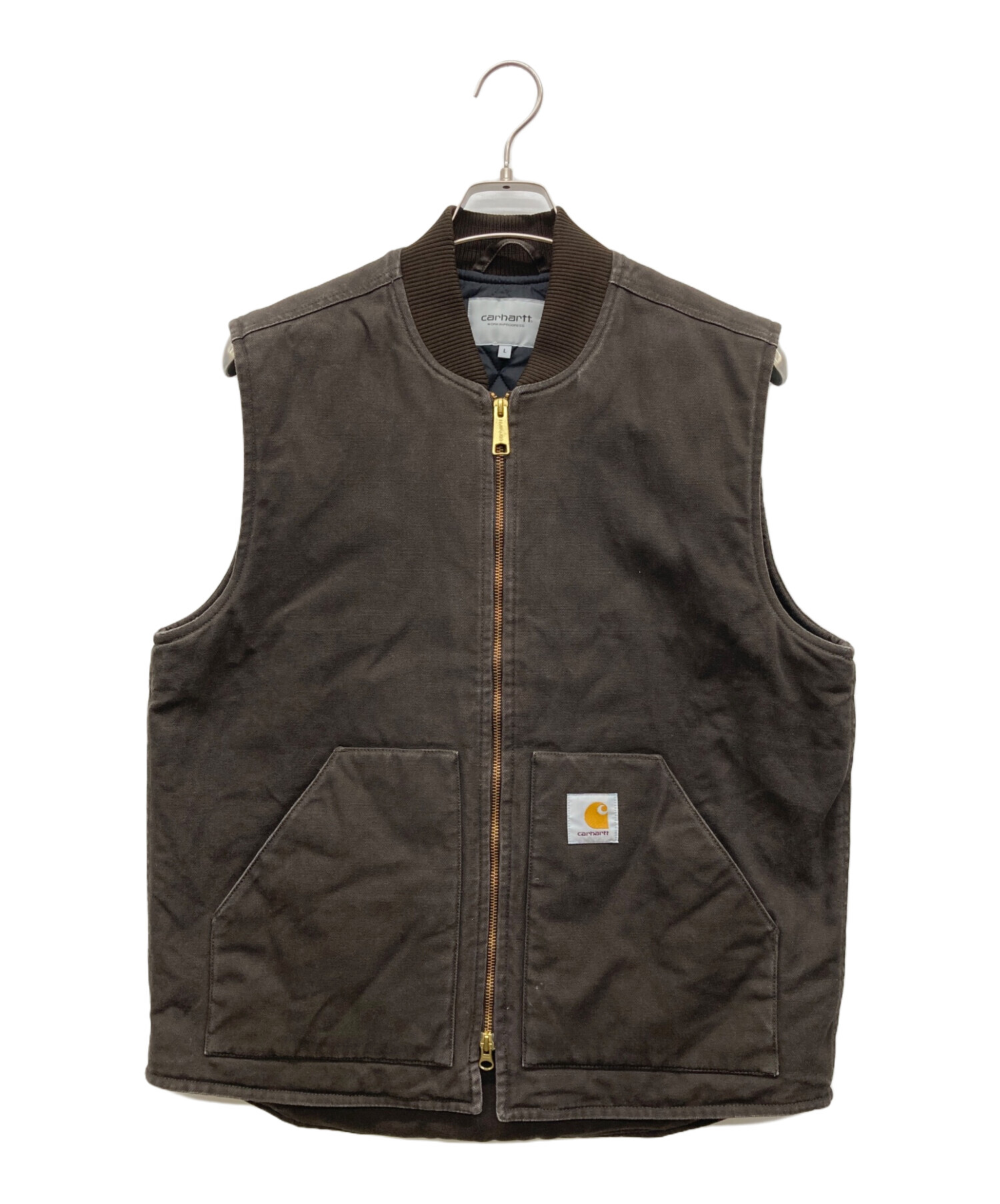 中古・古着通販】CarHartt (カーハート) ダック地ベスト 3M ブラウン 