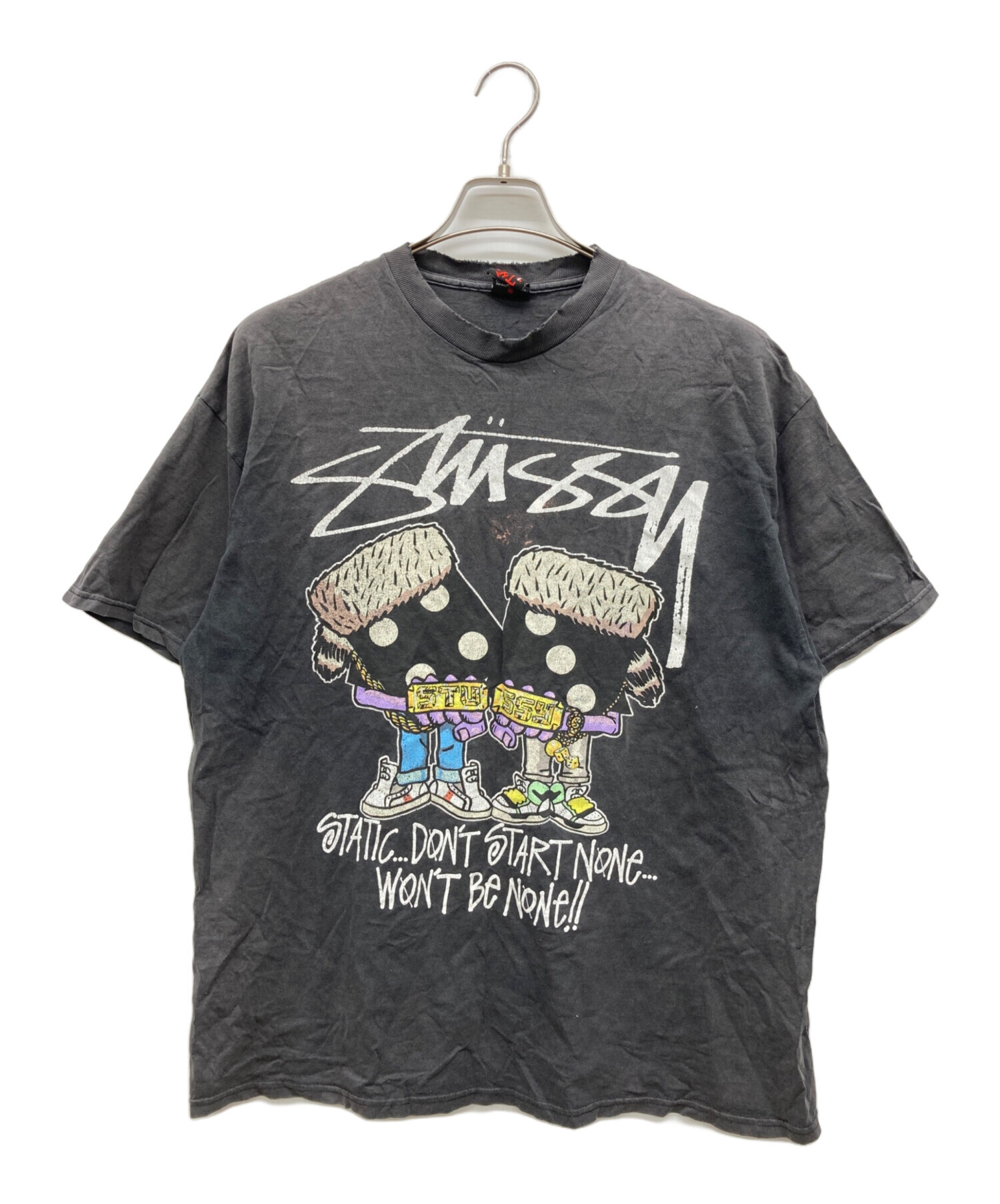 中古・古着通販】stussy (ステューシー) 00s プリントTシャツ ブラック 