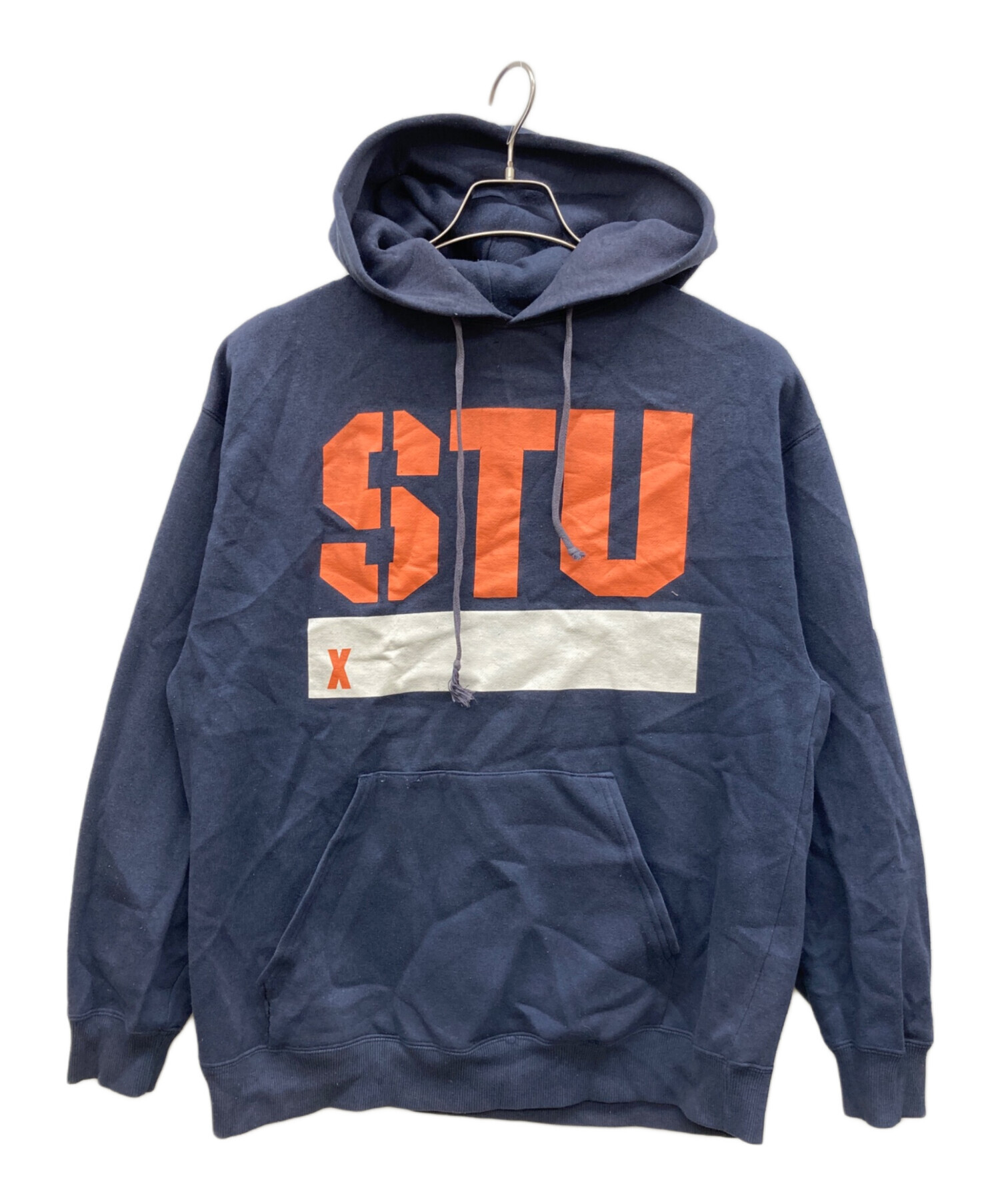 Stüssy 125th. プリント パーカー L ネイビー 中古・古着通販】stussy (ステューシー) 両面プリントパーカー
