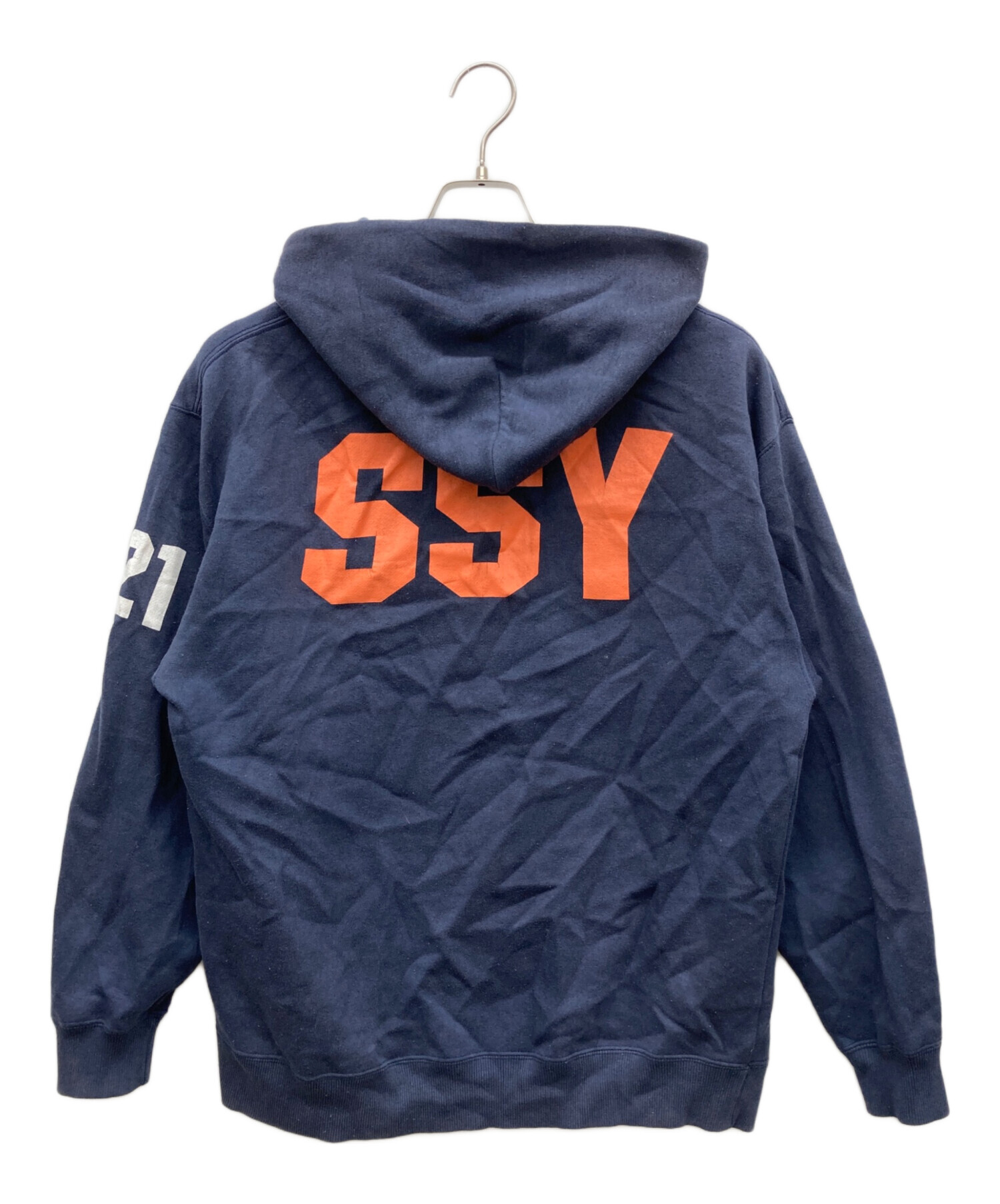 Stüssy 125th. プリント パーカー L ネイビー 中古・古着通販】stussy (ステューシー) 両面プリントパーカー