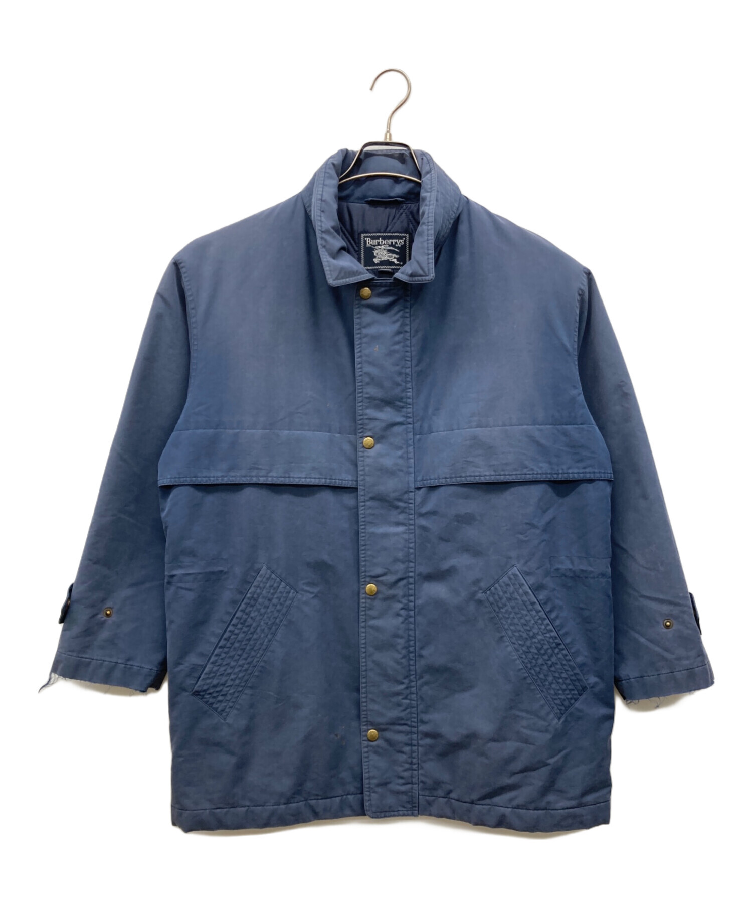中古・古着通販】BURBERRY (バーバリー) 中綿ハーフコート ネイビー 
