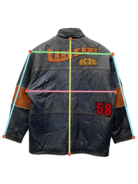 カールカナイ　レザージャケット　Mサイズ　革ジャン　古着　ヴィンテージ　90s 中古・古着通販】KARL KANI (カールカナイ) レーシングレザー
