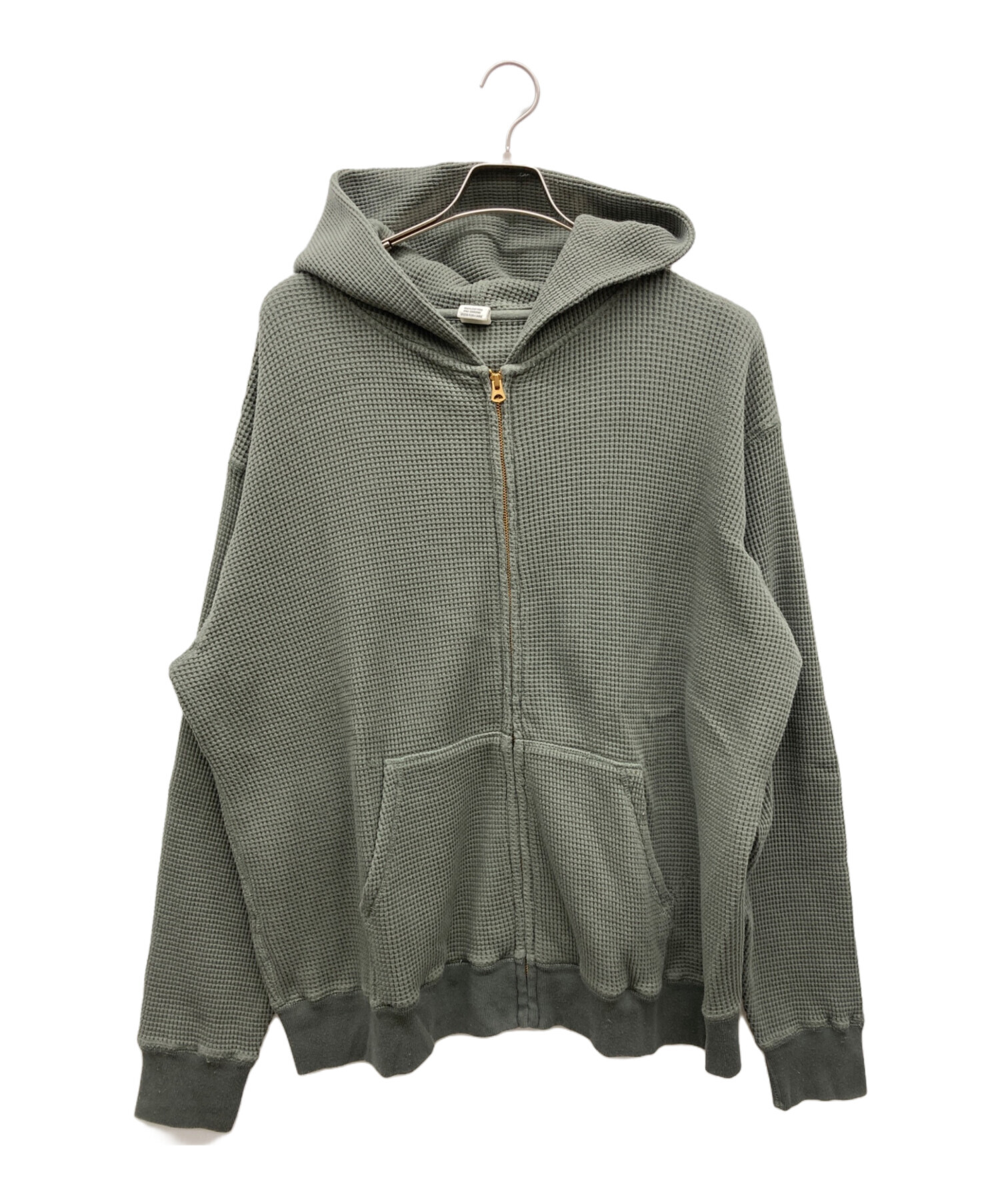 中古・古着通販】khakis (カーキス) FADED WAFFLE FULL ZIP HOODIE