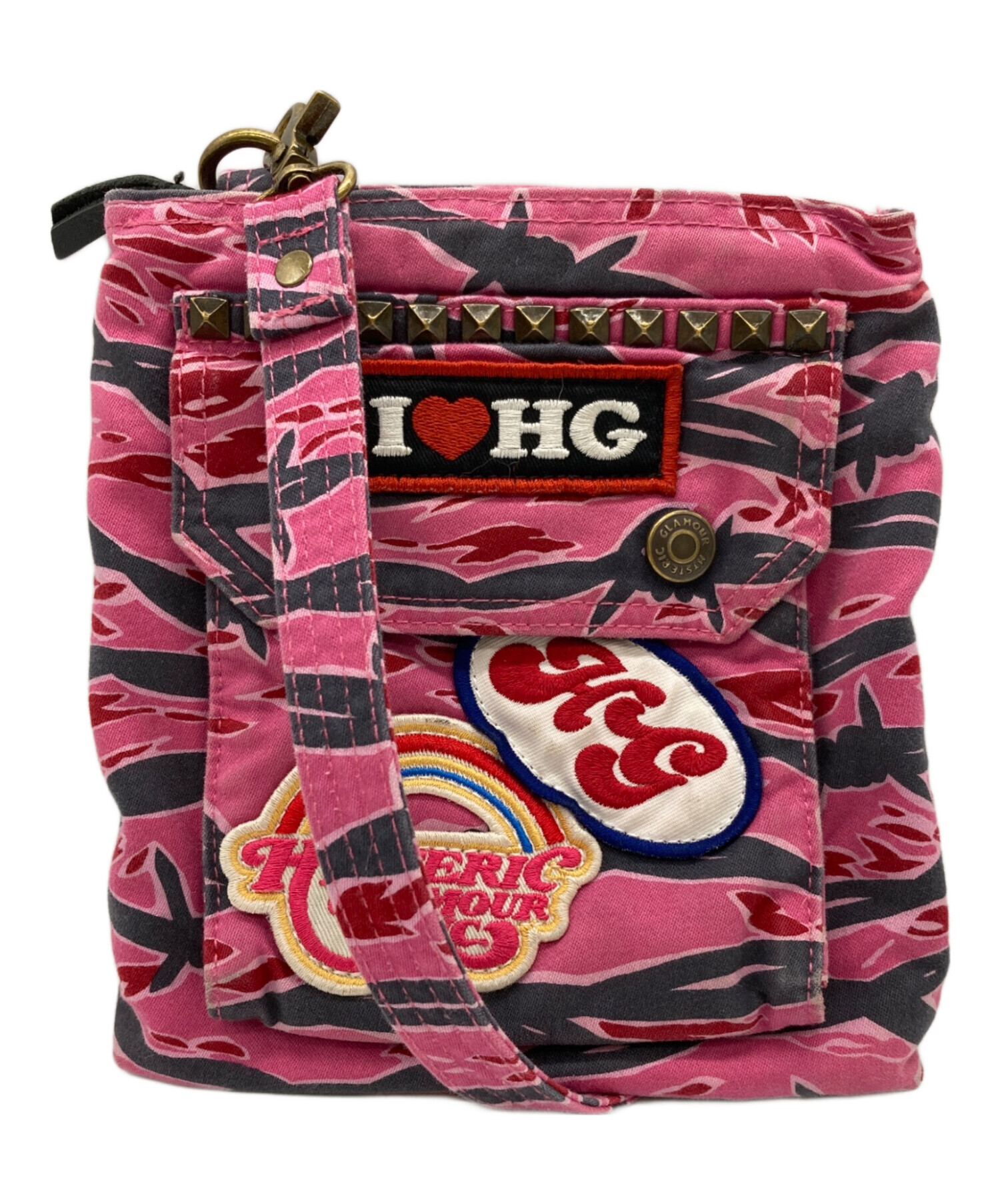 週末まで！お値下げ不可！ヒステリックグラマー　ショルダーバッグ　ピンク系 中古・古着通販】Hysteric Glamour (ヒステリックグラマー) ショルダー