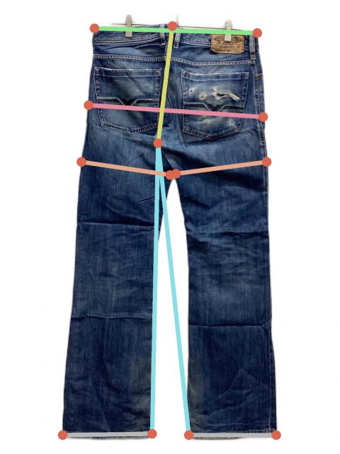 中古・古着通販】DIESEL (ディーゼル) デニムパンツ インディゴ サイズ