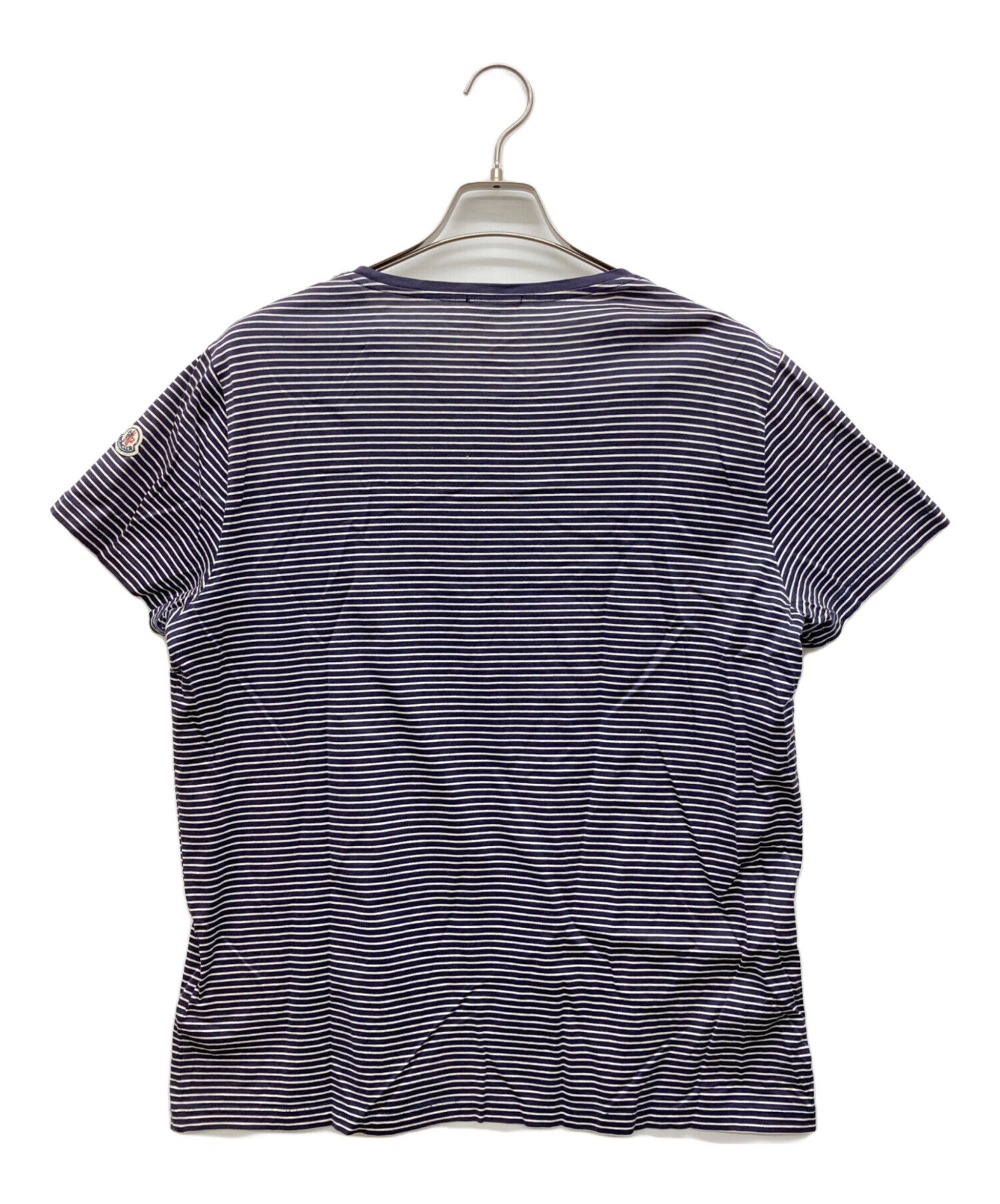 中古・古着通販】MONCLER (モンクレール) ボーダーTシャツ ネイビー 