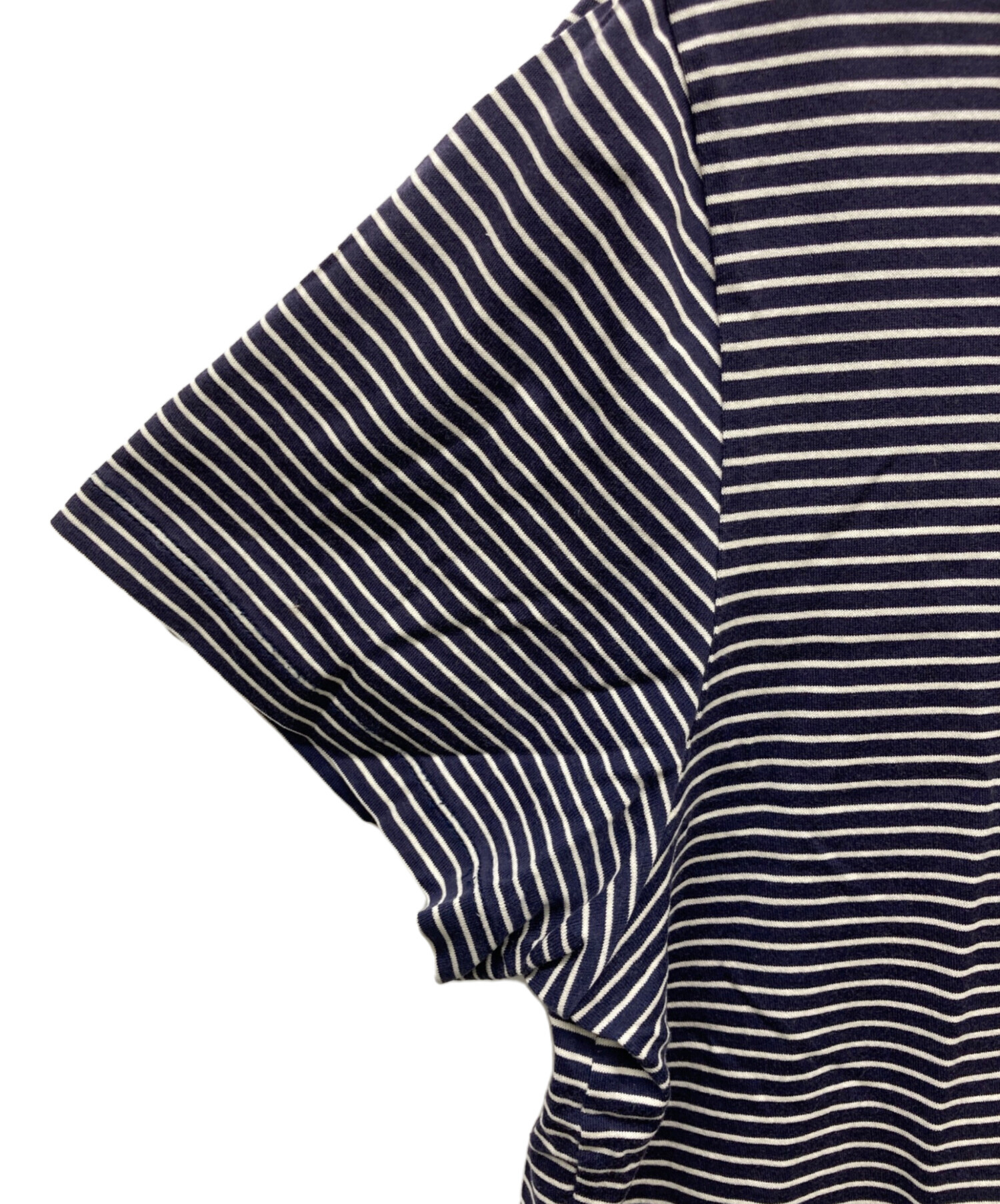中古・古着通販】MONCLER (モンクレール) ボーダーTシャツ ネイビー 