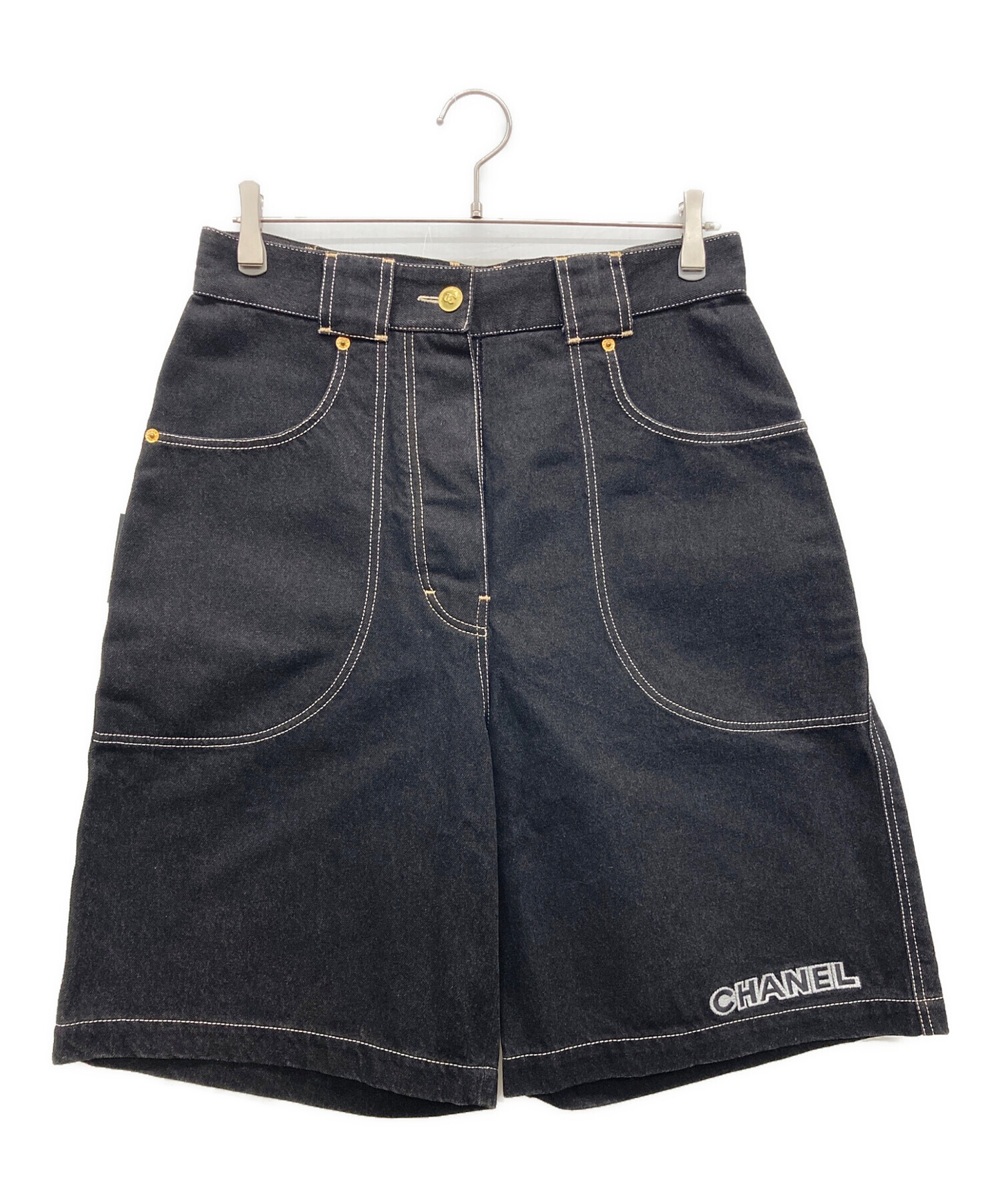 中古・古着通販】CHANEL (シャネル) ワイドショートデニムパンツ