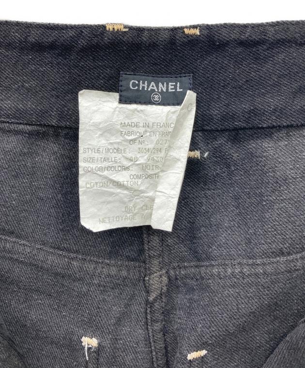 中古・古着通販】CHANEL (シャネル) ワイドショートデニムパンツ