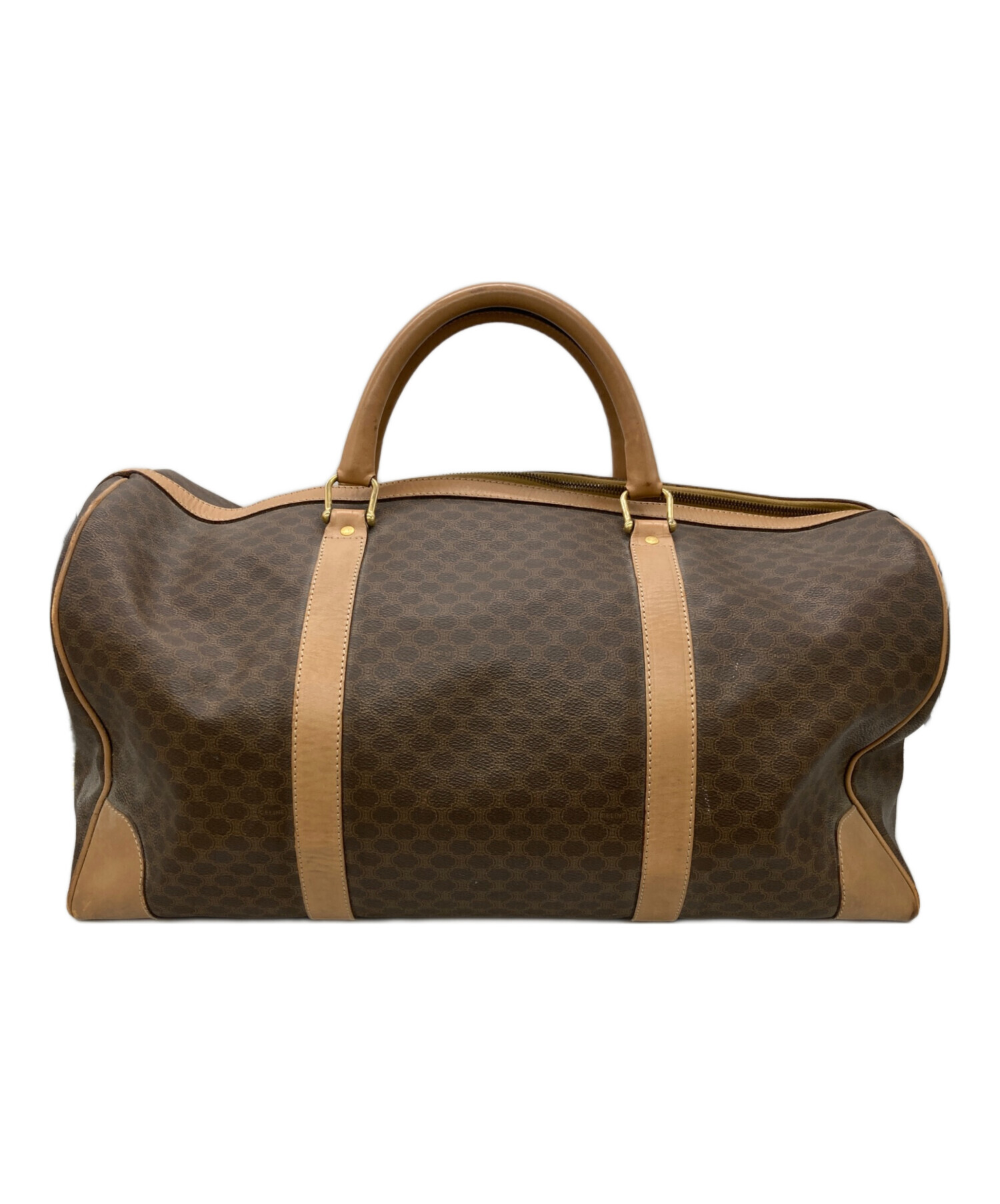 【みいい】【良品】セリーヌ　ボストンバッグ　マカダム柄　ブラウン 中古・古着通販】CELINE (セリーヌ) マカダム柄ボストンバッグ