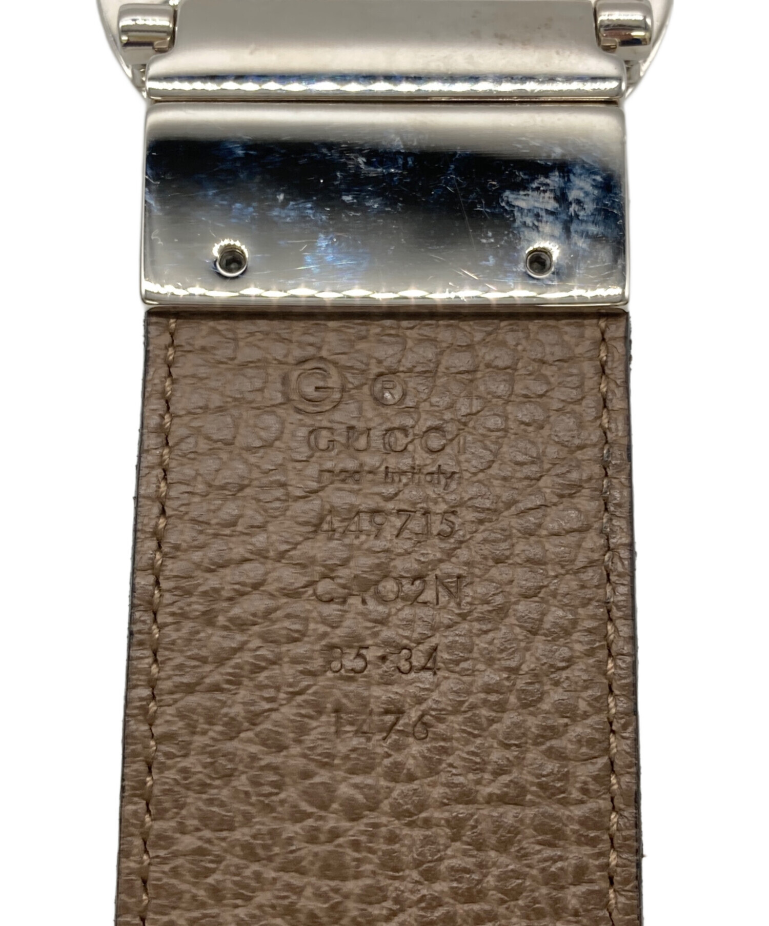 中古・古着通販】GUCCI (グッチ) インターロッキングGバックル レザー