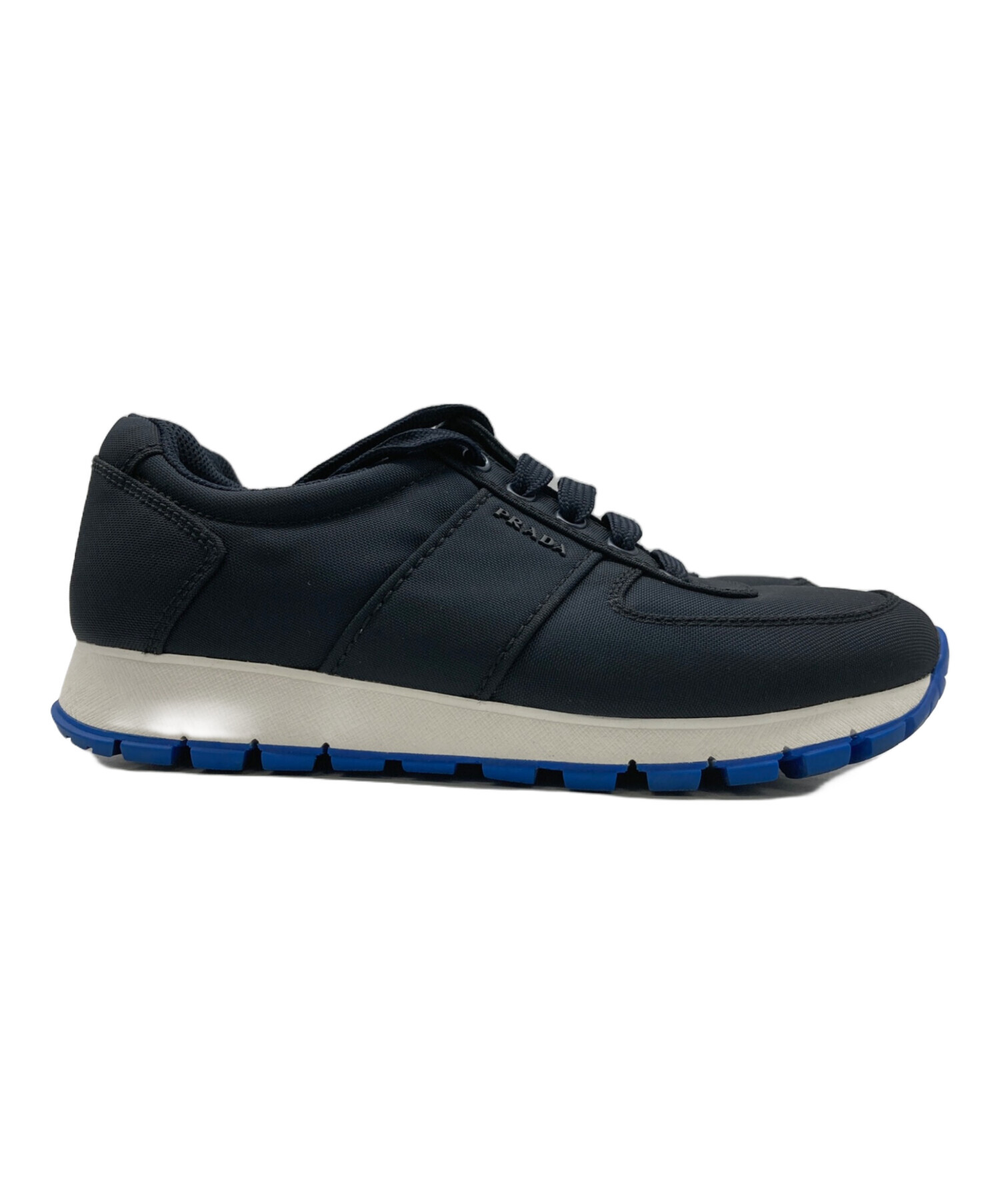 プラダ ダークネイビー 46 中古・古着通販】PRADA (プラダ) ローカットスニーカー ネイビー