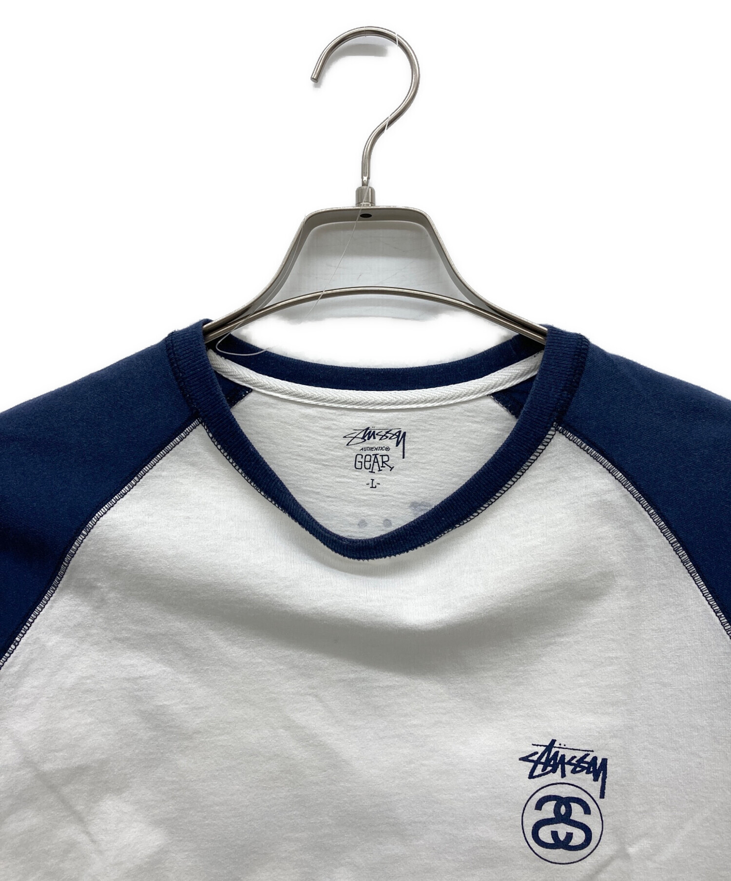 507【入手困難】ステューシー♤ビッグロゴ ラグラン Tシャツ 即完売