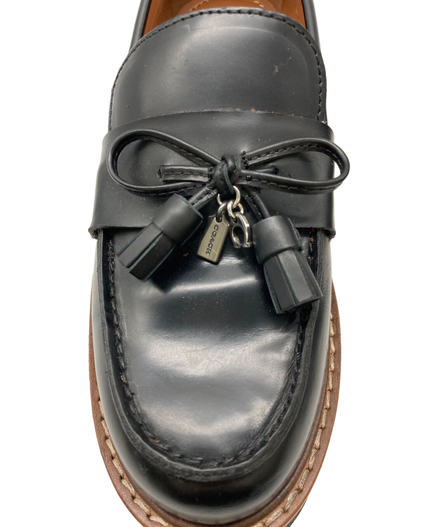 COACH コーチ ローファー 中古・古着通販】COACH (コーチ) ローファー ブラック サイズ:EUR36