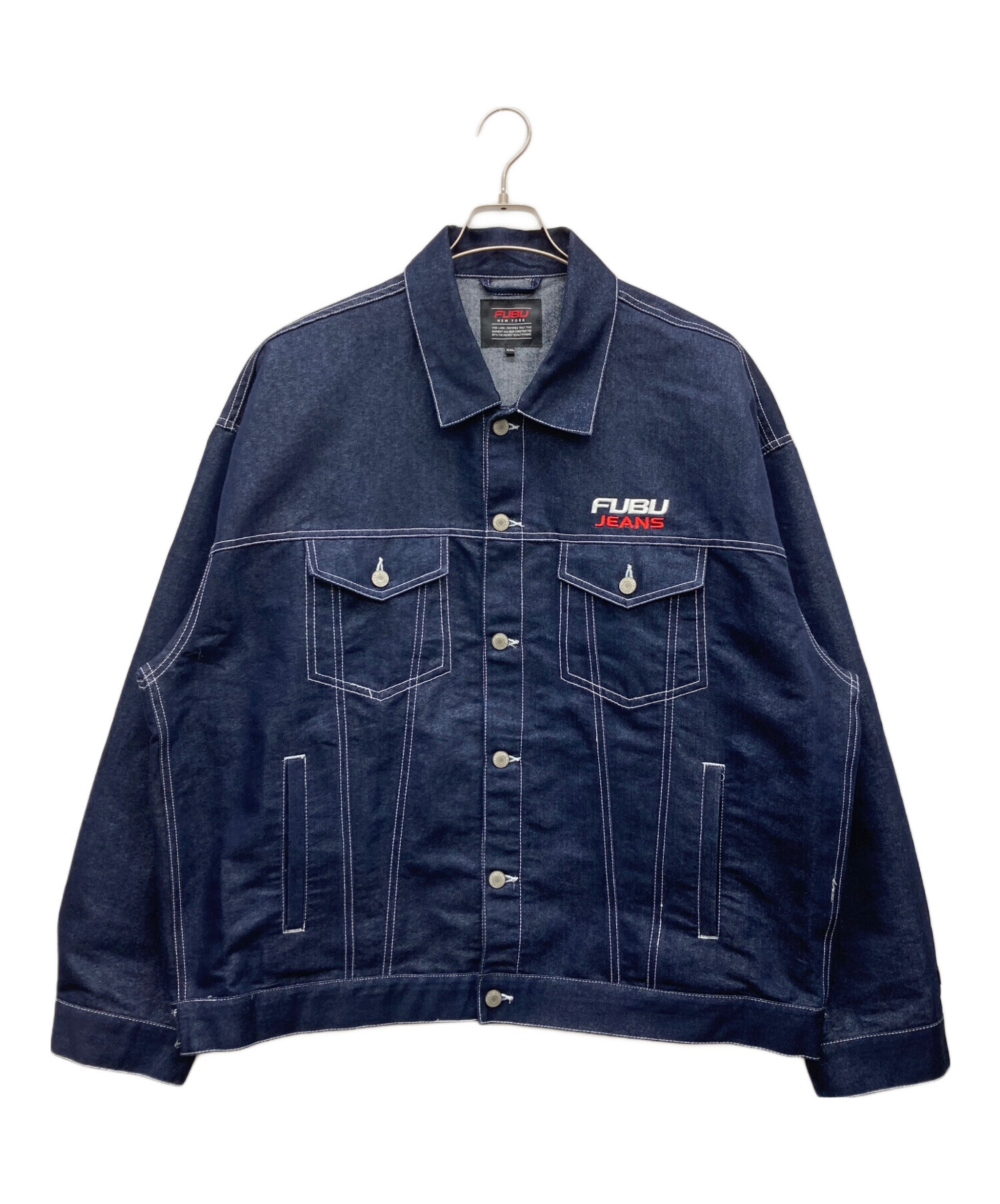 中古・古着通販】FUBU (フブ) メタリックデニムジャケット インディゴ 
