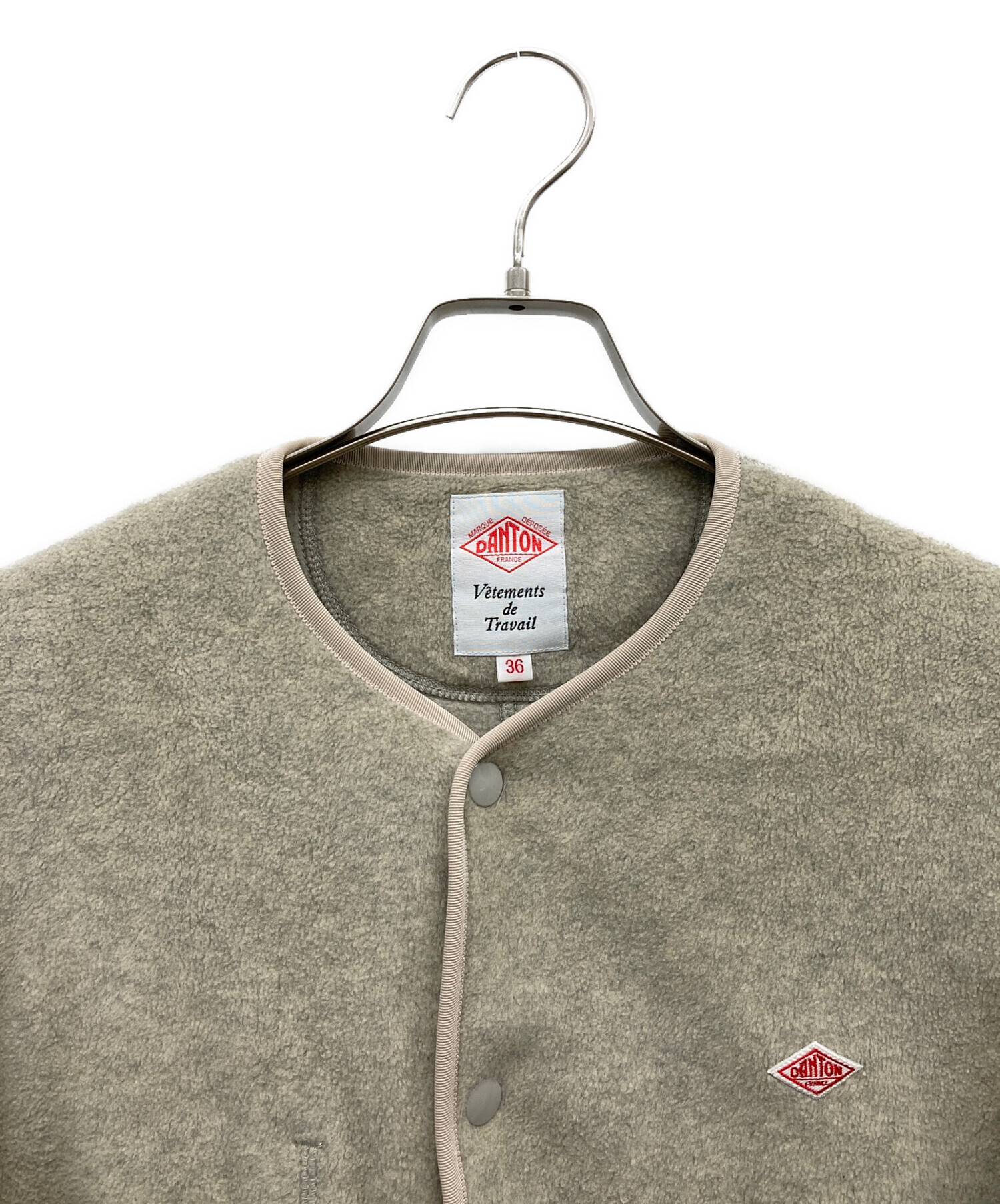 中古・古着通販】DANTON (ダントン) FLEECE COLLARLESS JACKET 