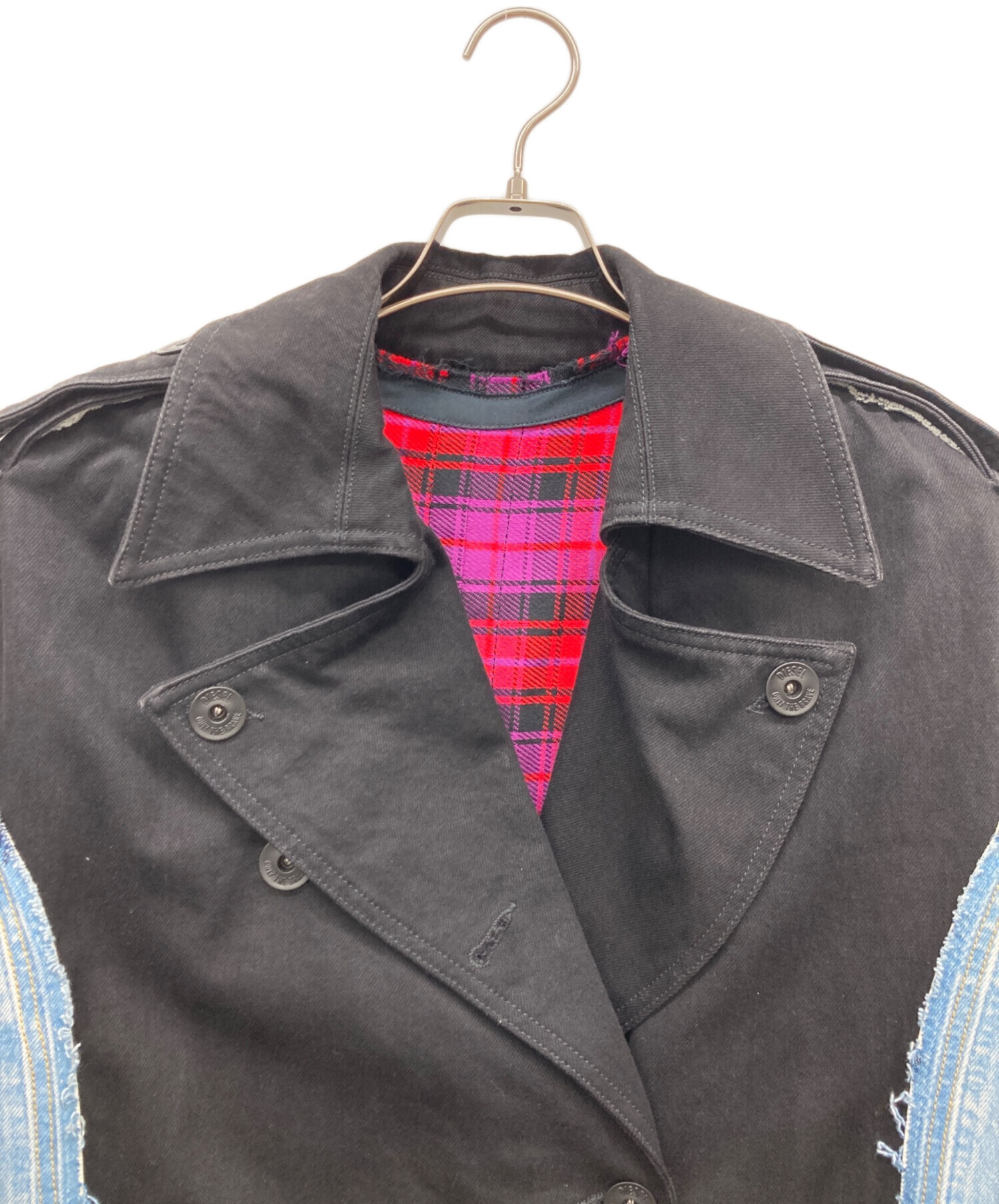 中古・古着通販】DIESEL (ディーゼル) ドッキングトレンチコート 