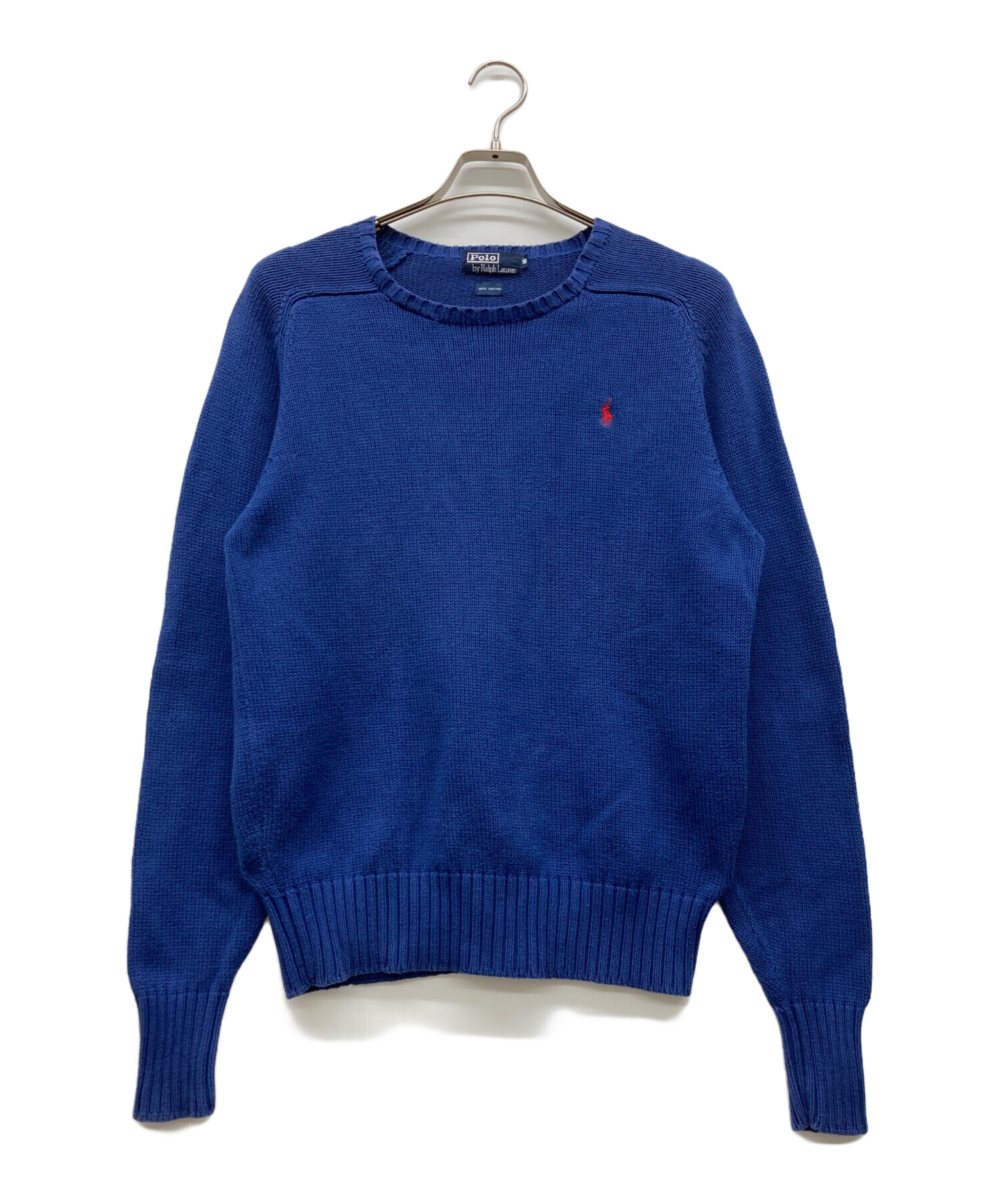 Polo by Ralph Lauren ニット　S 青　コットン 中古・古着通販】POLO RALPH LAUREN (ポロ・ラルフローレン) コットン