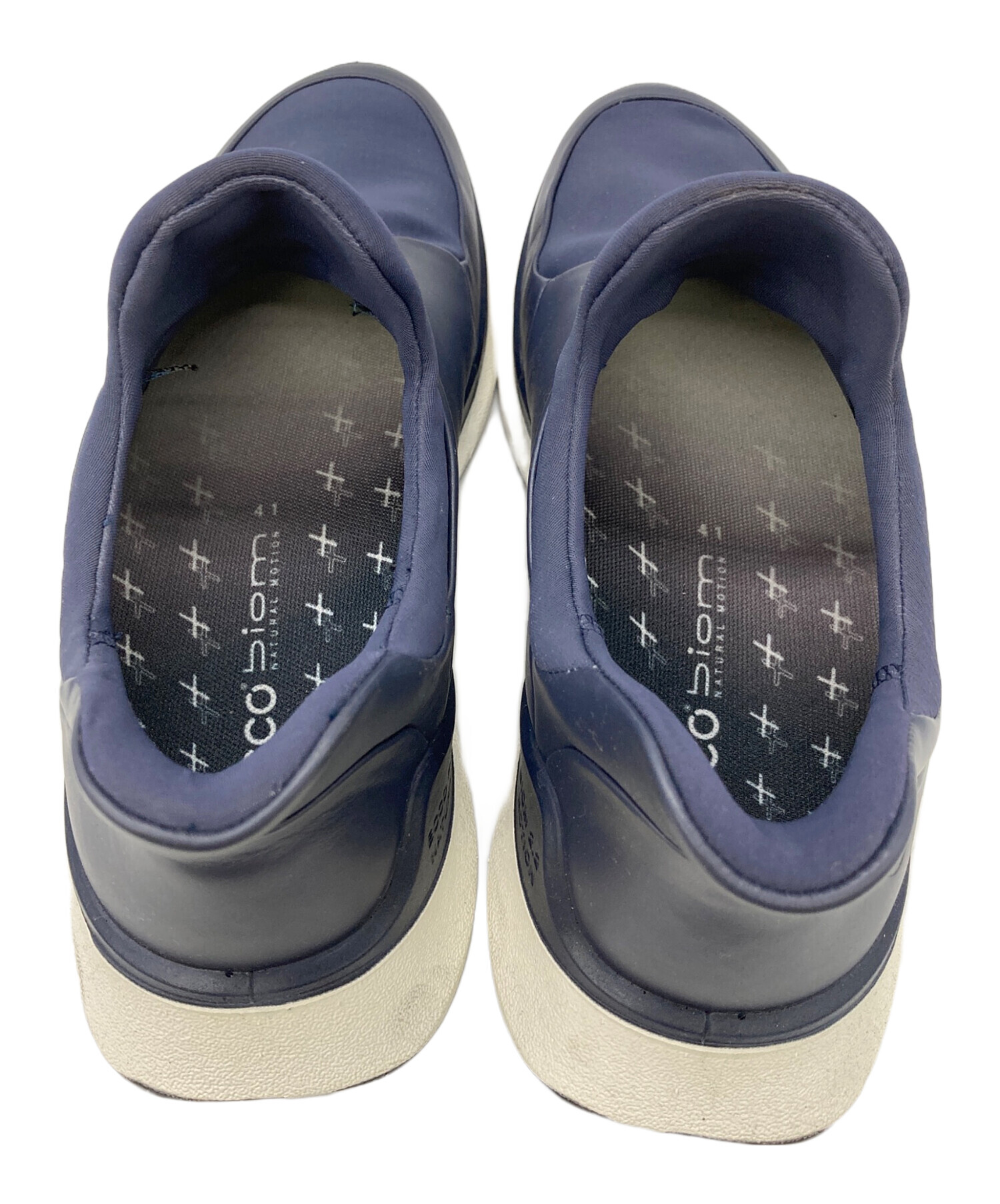 中古・古着通販】ECCO (エコー) スリッポン ネイビー サイズ:26cm 