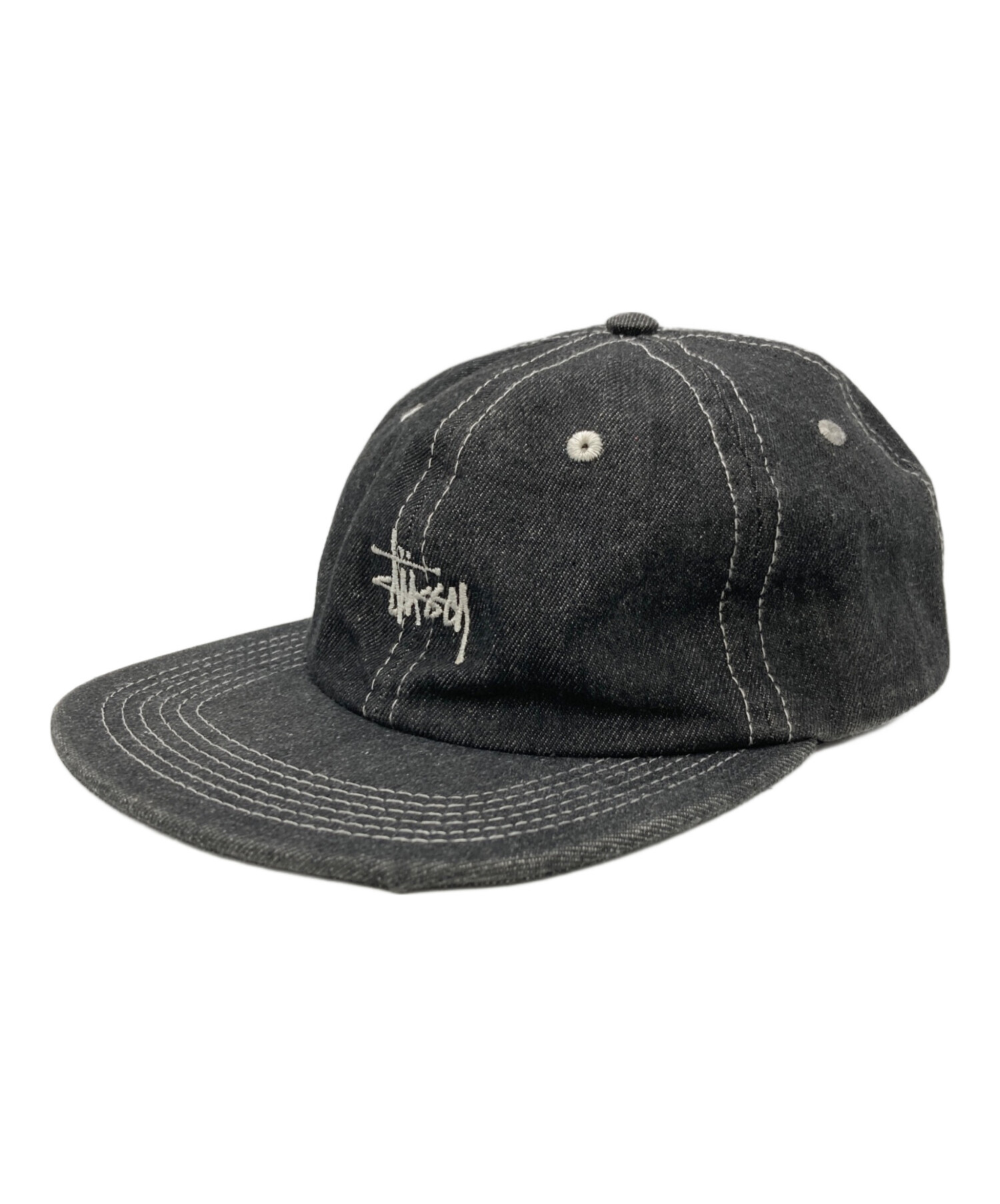 STUSSY ステューシー ブラック キャップ 帽子 - STUSSY(ステューシー
