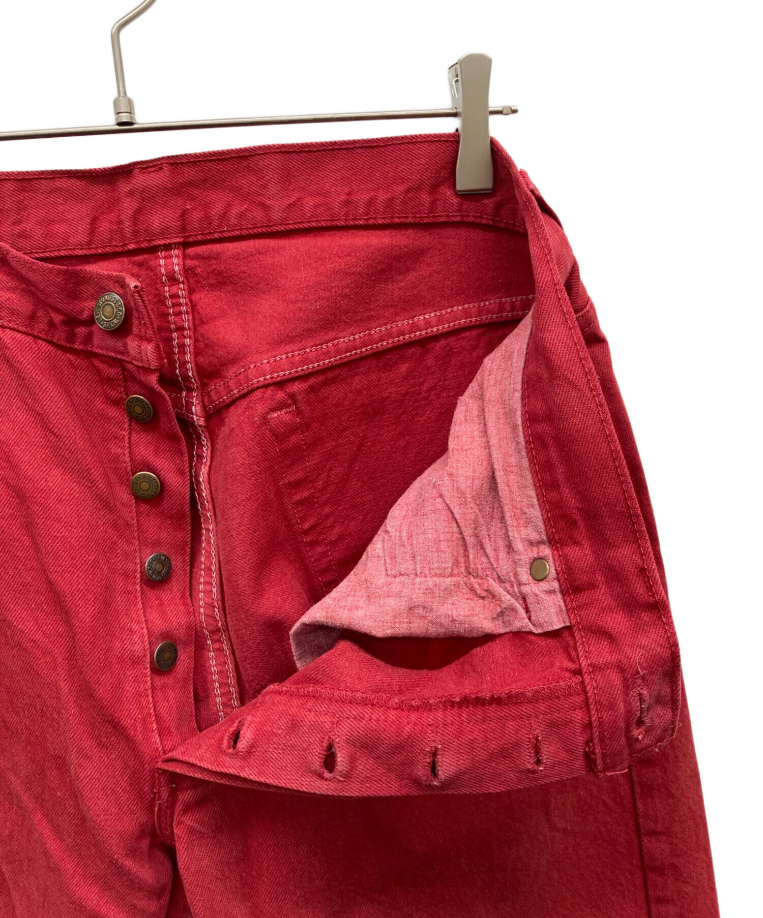 中古・古着通販】LEVI'S (リーバイス) 501 カラーデニムパンツ レッド