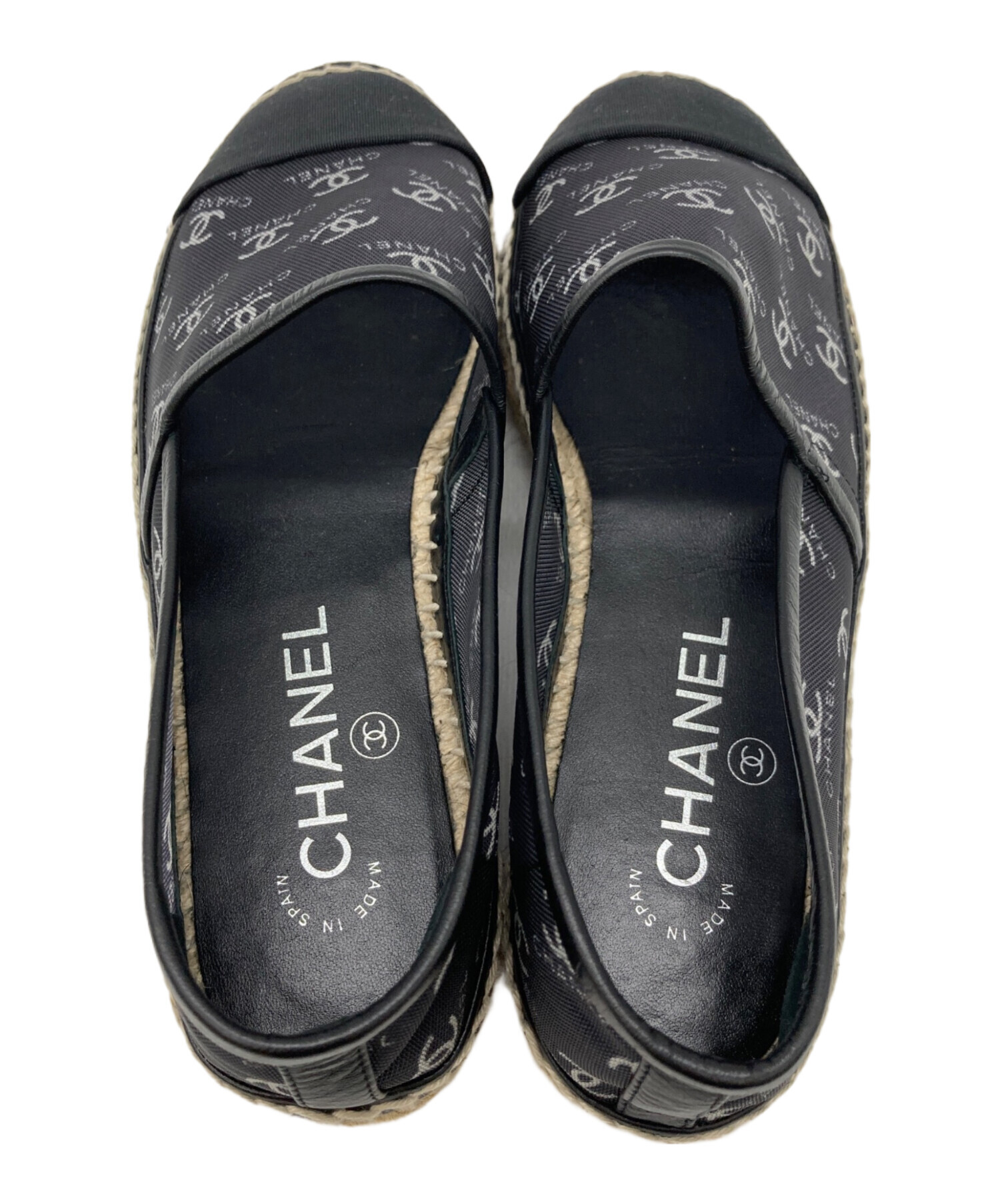 中古・古着通販】CHANEL (シャネル) エスパドリーユ ブラック サイズ