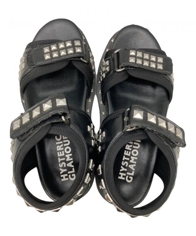 ヒステリックグラマースタッズ付き 厚底サンダル ブラック 中古・古着通販】Hysteric Glamour (ヒステリックグラマー) スタッズ