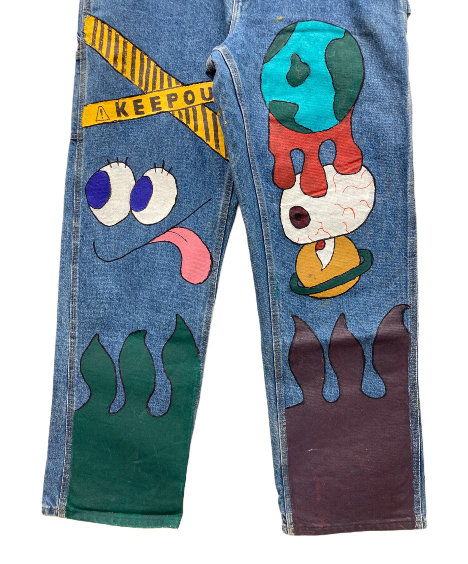中古・古着通販】CarHartt (カーハート) ペイントデニムパンツ 