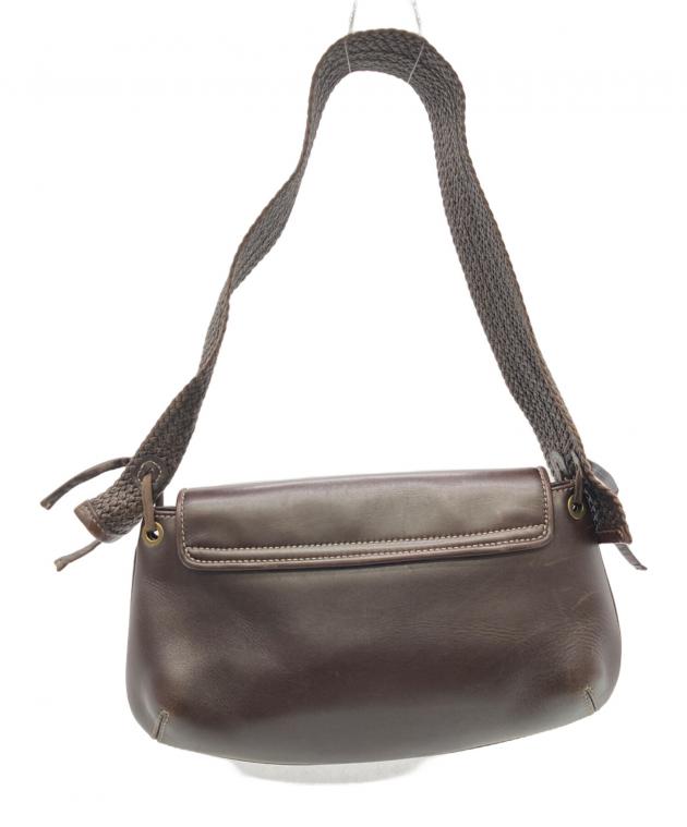 中古・古着通販】GUCCI (グッチ) ワンショルダーレザーバッグ ブラウン