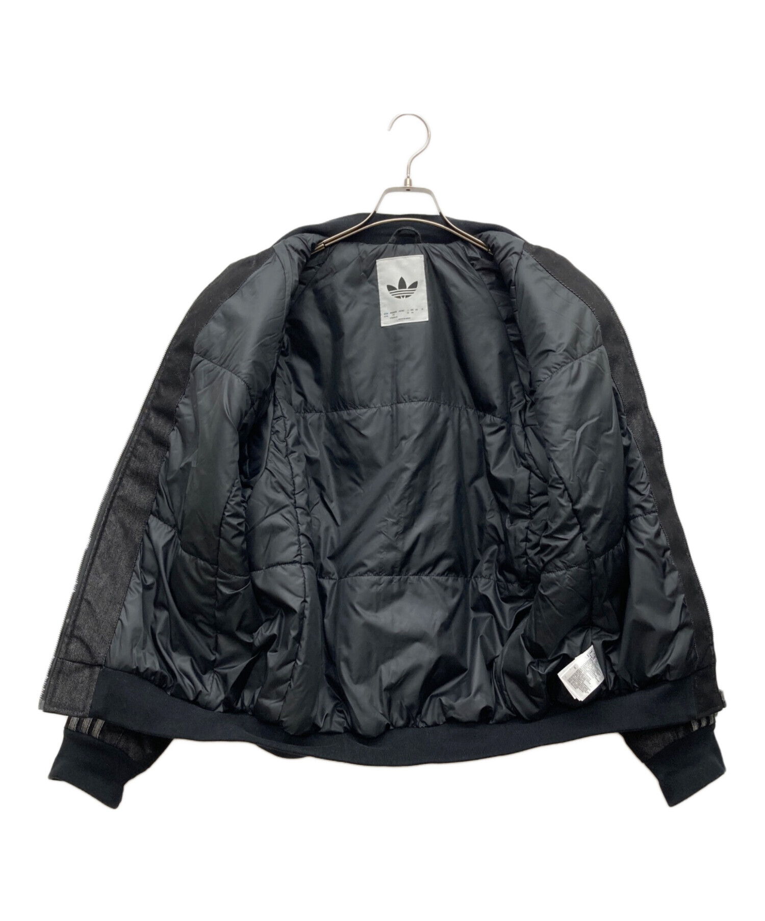 中古・古着通販】adidas (アディダス) デニムブルゾン ブラック サイズ