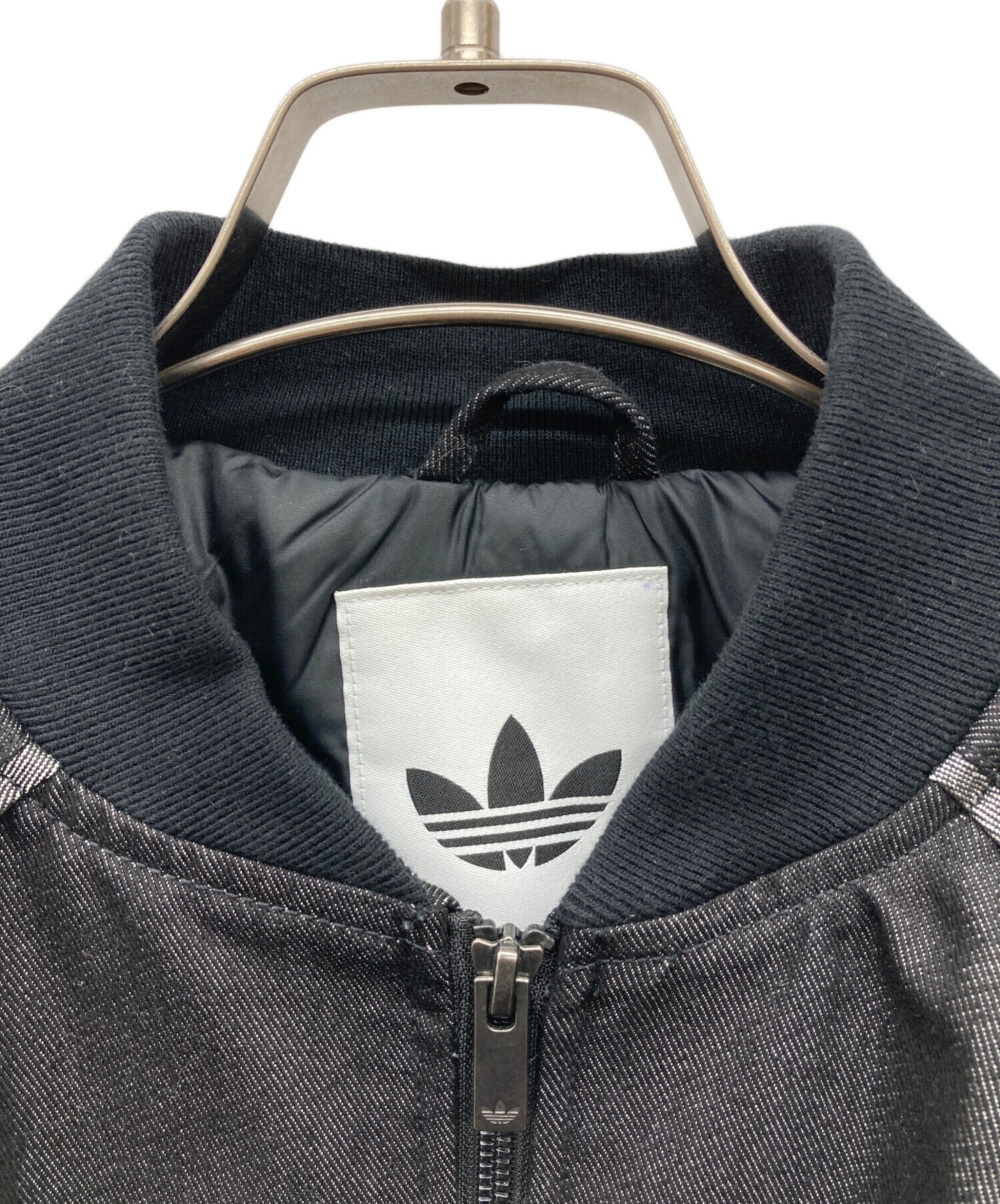 中古・古着通販】adidas (アディダス) デニムブルゾン ブラック サイズ