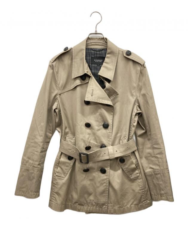 Burberry London ショートコート ベルト付 M 中古・古着通販】BURBERRY BLACK LABEL (バーバリーブラックレーベル