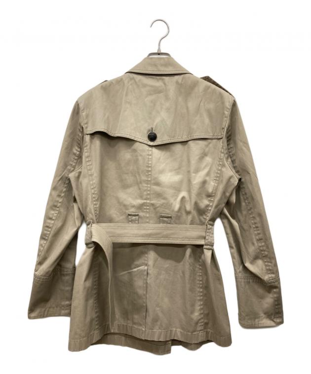 Burberry London ショートコート ベルト付 M 普遍性で愛される「バーバリー」のトレンチコートはショート丈でも存在