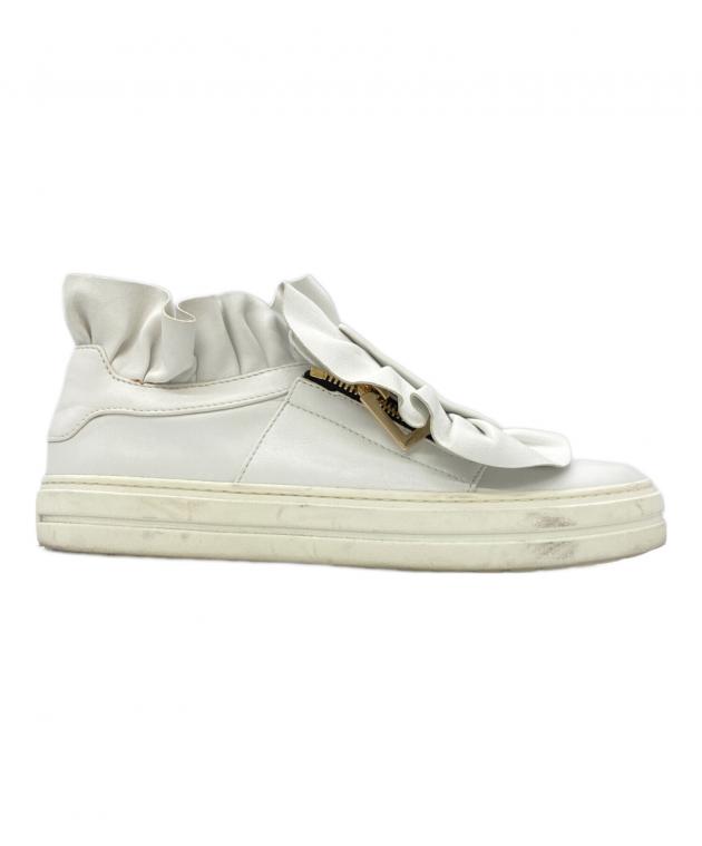 Roger Vivier ホワイトフリルスニーカー37 レディース Roger Vivier ホワイトフリルスニーカー37