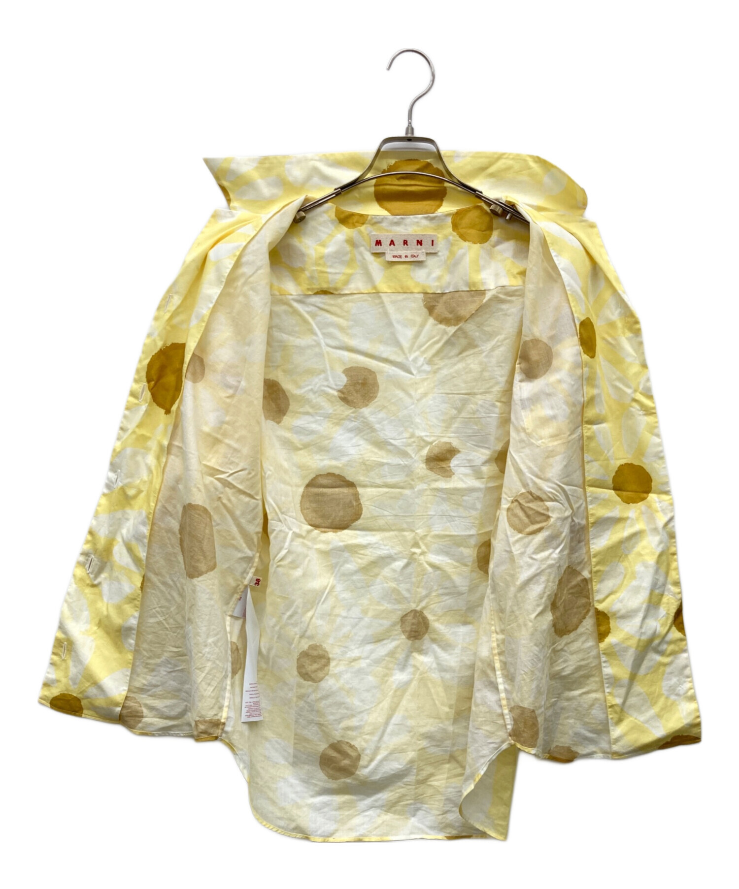 中古・古着通販】MARNI (マルニ) 花柄オープンカラーシャツ イエロー