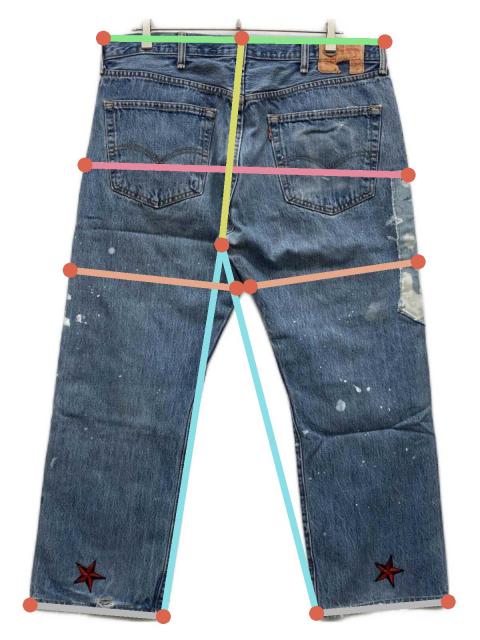 中古・古着通販】LEVI'S (リーバイス) パッチワークデニムパンツ