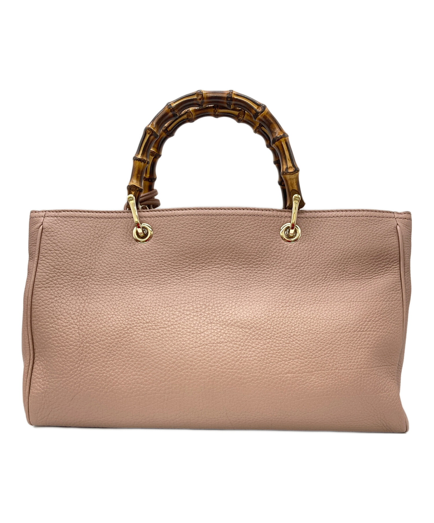 中古・古着通販】GUCCI (グッチ) バンブー ハンドバッグ ベージュ